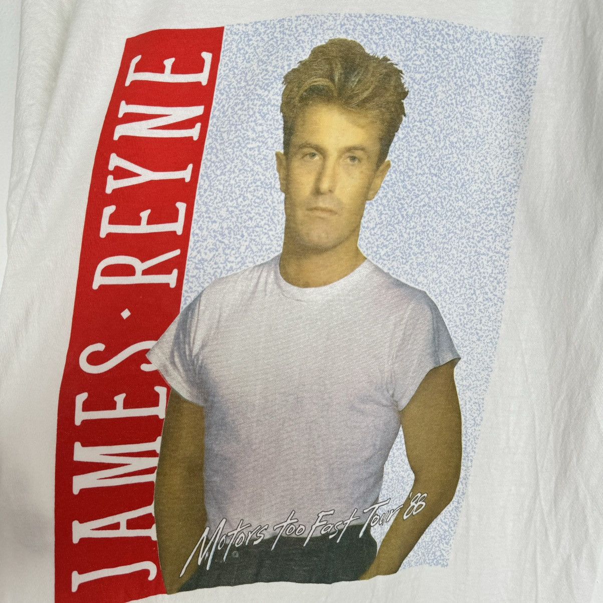 Band Tees Vintage 1986 James Reyne Motors Too Fast Tour T Shirt Size US L / EU 52-54 / 3 - 4 Thumbnail