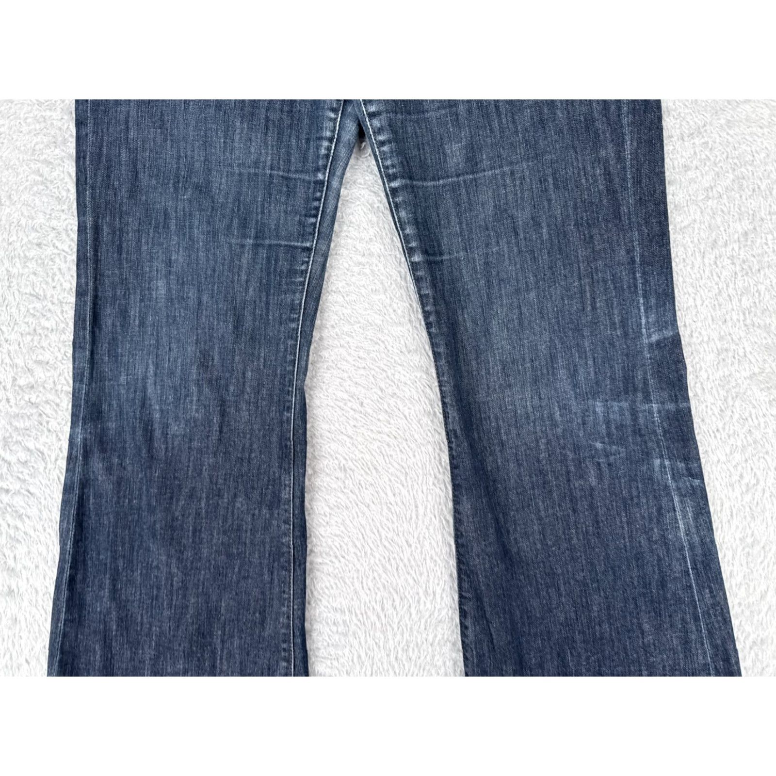 Vintage See Thru Soul Jeans Womens 27 Blue Denim Flared Low Rise 28x31 Size 27" / US 4 / IT 40 - 3 Thumbnail