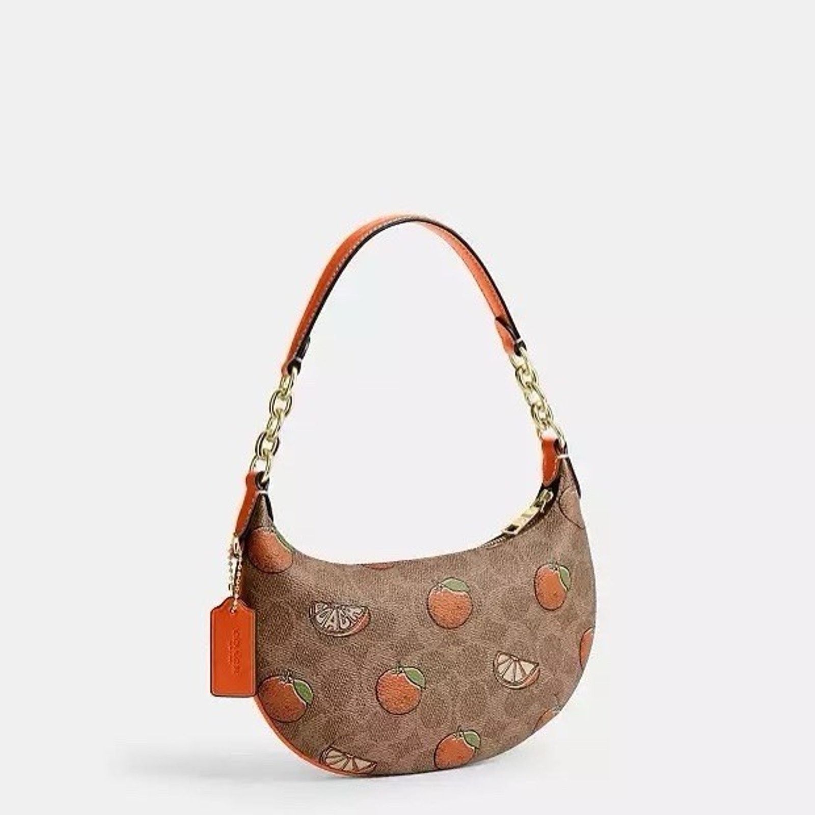 Coach NWT Coach Mini Payton Bag Signature Canvas Orange CBA78 Tan Size ONE SIZE - 7 Thumbnail