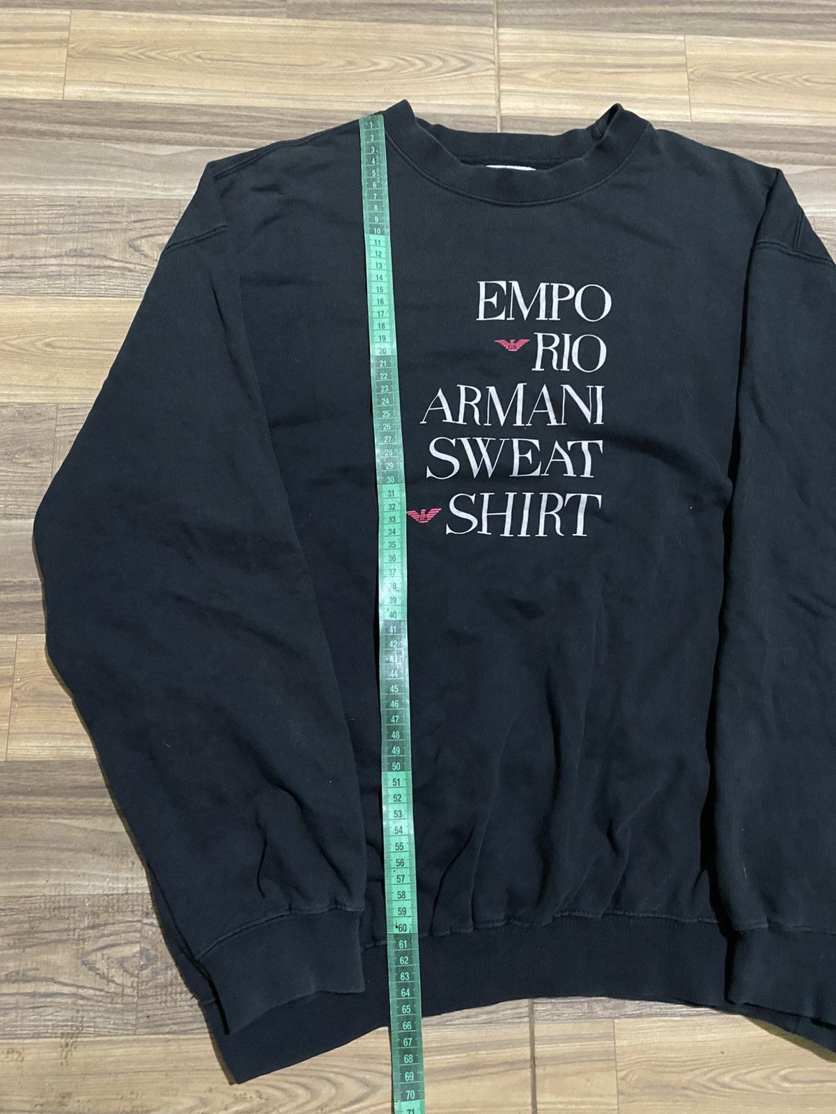 Armani VINTAGE ARMANI SWEATSHIRT BLACK FADED Size US M / EU 48-50 / 2 - 5 Thumbnail