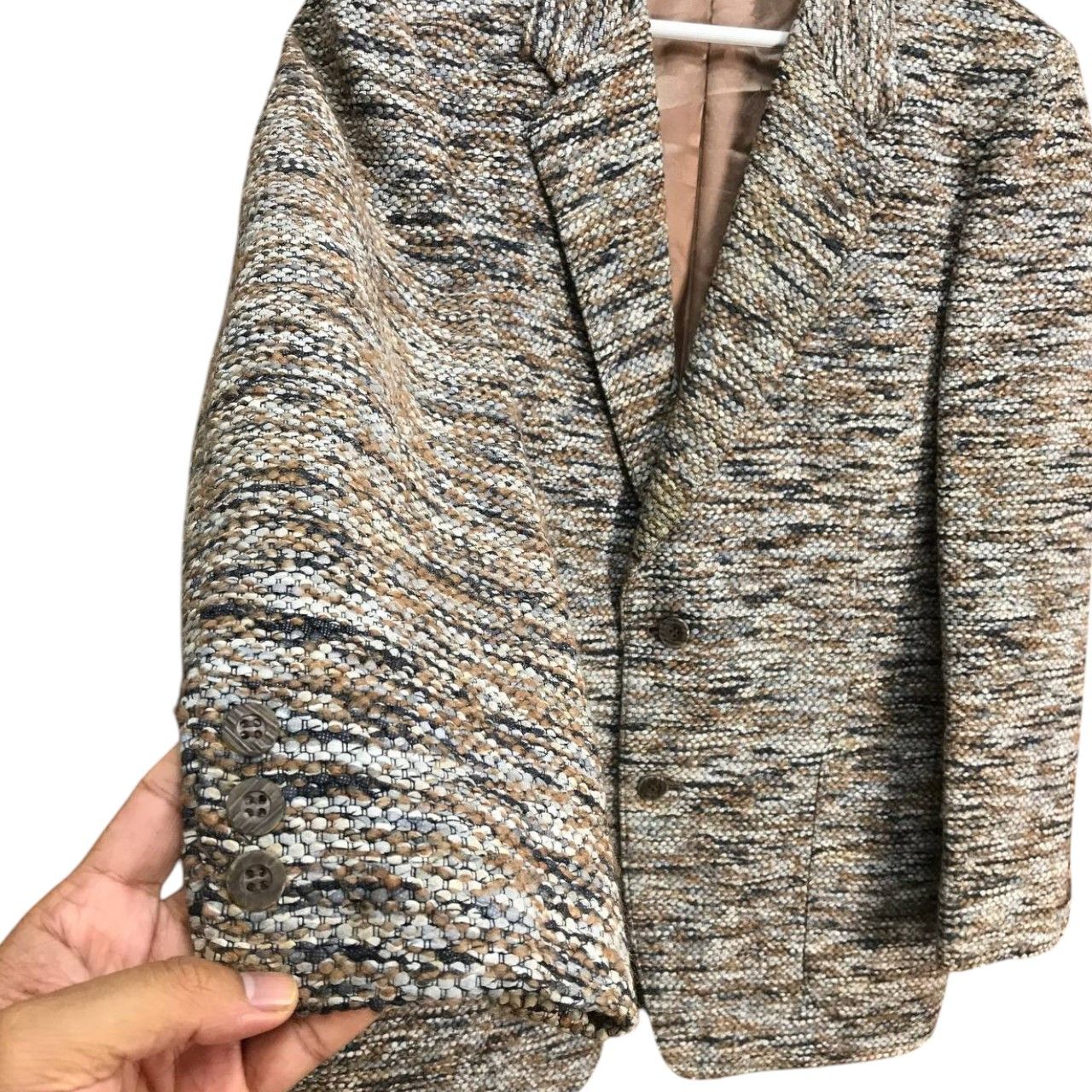 Harris Tweed × Issey Miyake × Japanese Brand RARE JAPAN GOLDEN TWEED ROYAL TOKYO COAT Size US M / EU 48-50 / 2 - 4 Thumbnail