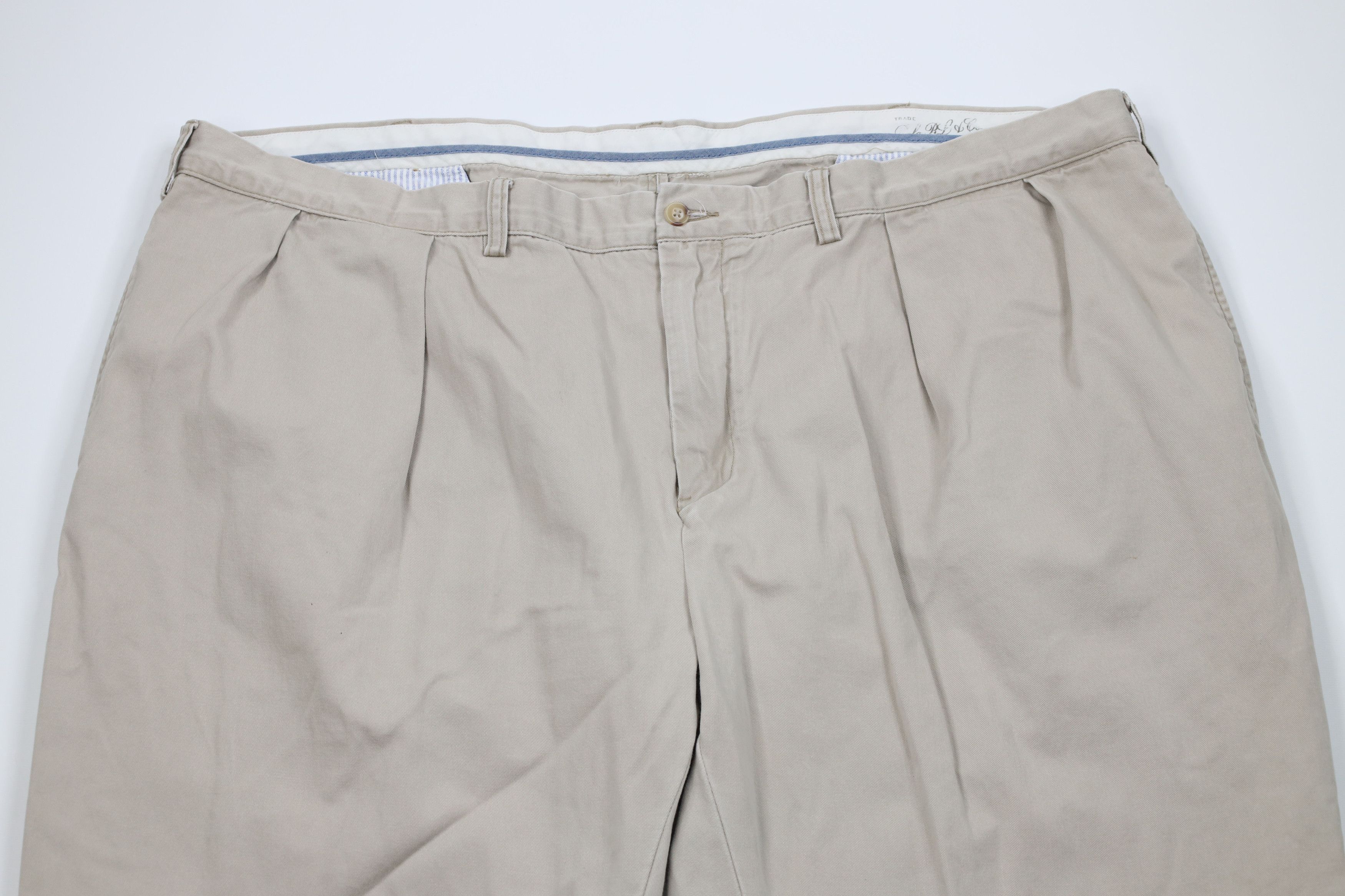 Ralph Lauren Vintage Ralph Lauren Pleated Wide Leg Chino Pants Beige Size US 44 / EU 60 - 2 Thumbnail