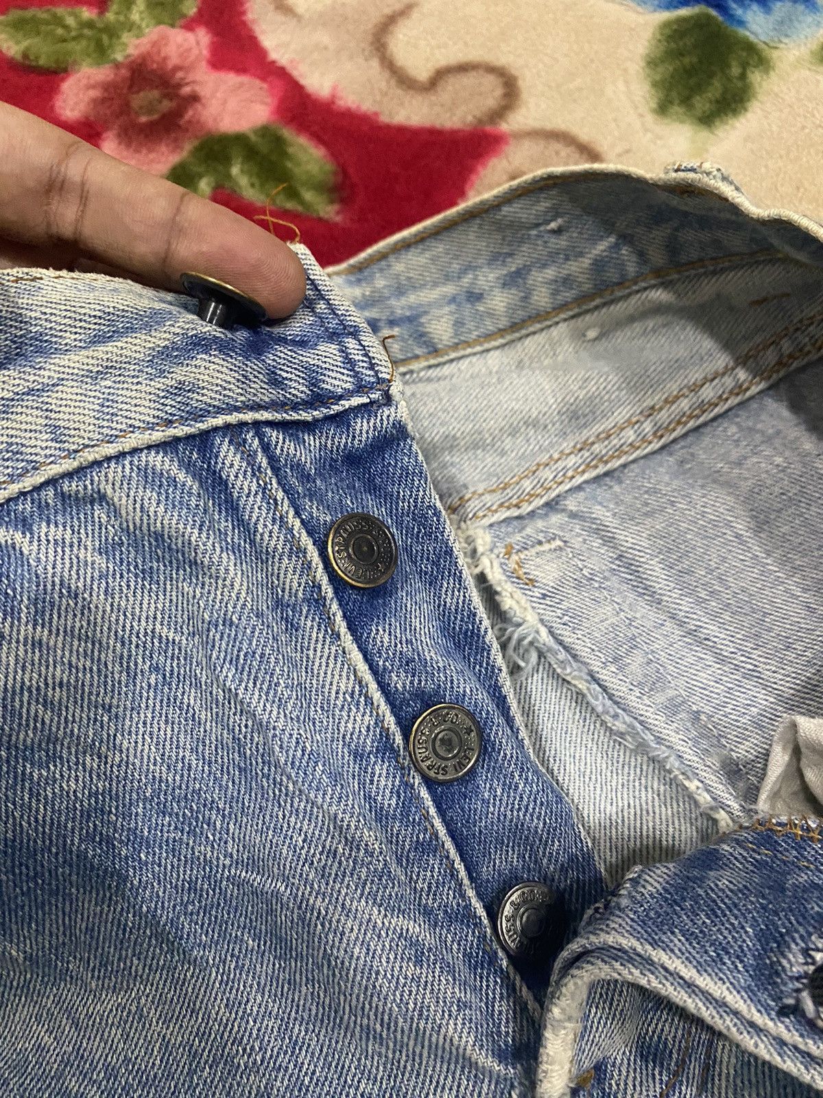 Levi's × Vintage Vintage 80s Levis Reconstruction Remake Flare Denim Wide Size US 28 / EU 44 - 11 Thumbnail