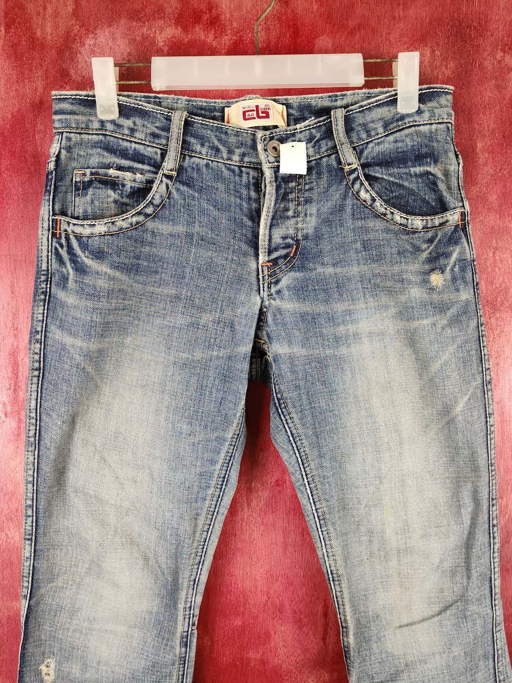 Japanese Brand DL Cubesugar Blue Faded Multipocket Denim jeans pants #S1478 Size US 31 - 17 Thumbnail