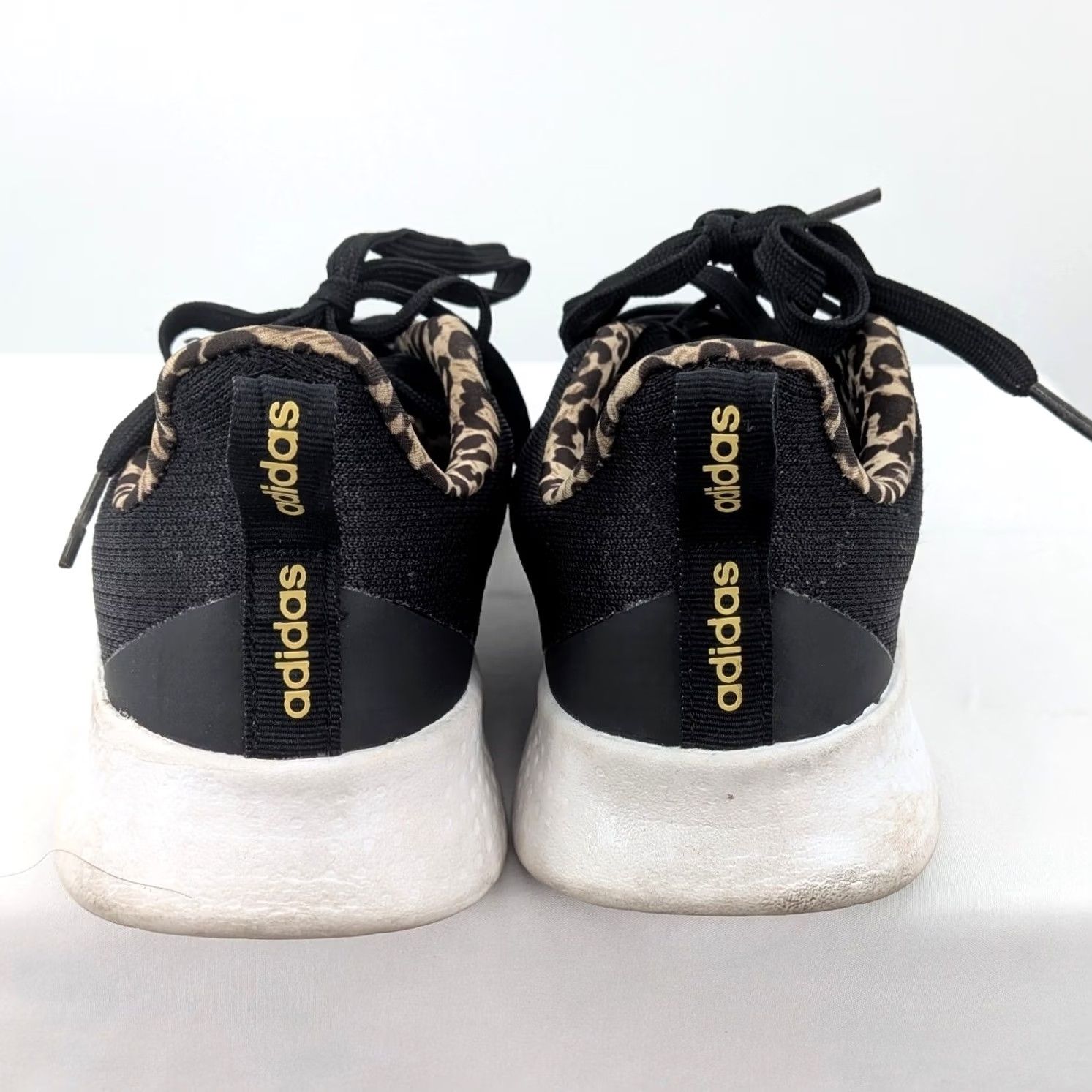 Adidas Adidas Sneakers Black Knit Leopard Lined Casual Trainers Sz 7 Women Size US 7 / IT 37 - 5 Thumbnail