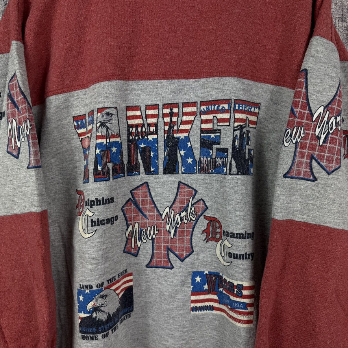 New York Yankees Vintage 90s New York Yankees baseball sweatshirt retro NY Size US XL / EU 56 / 4 - 3 Thumbnail