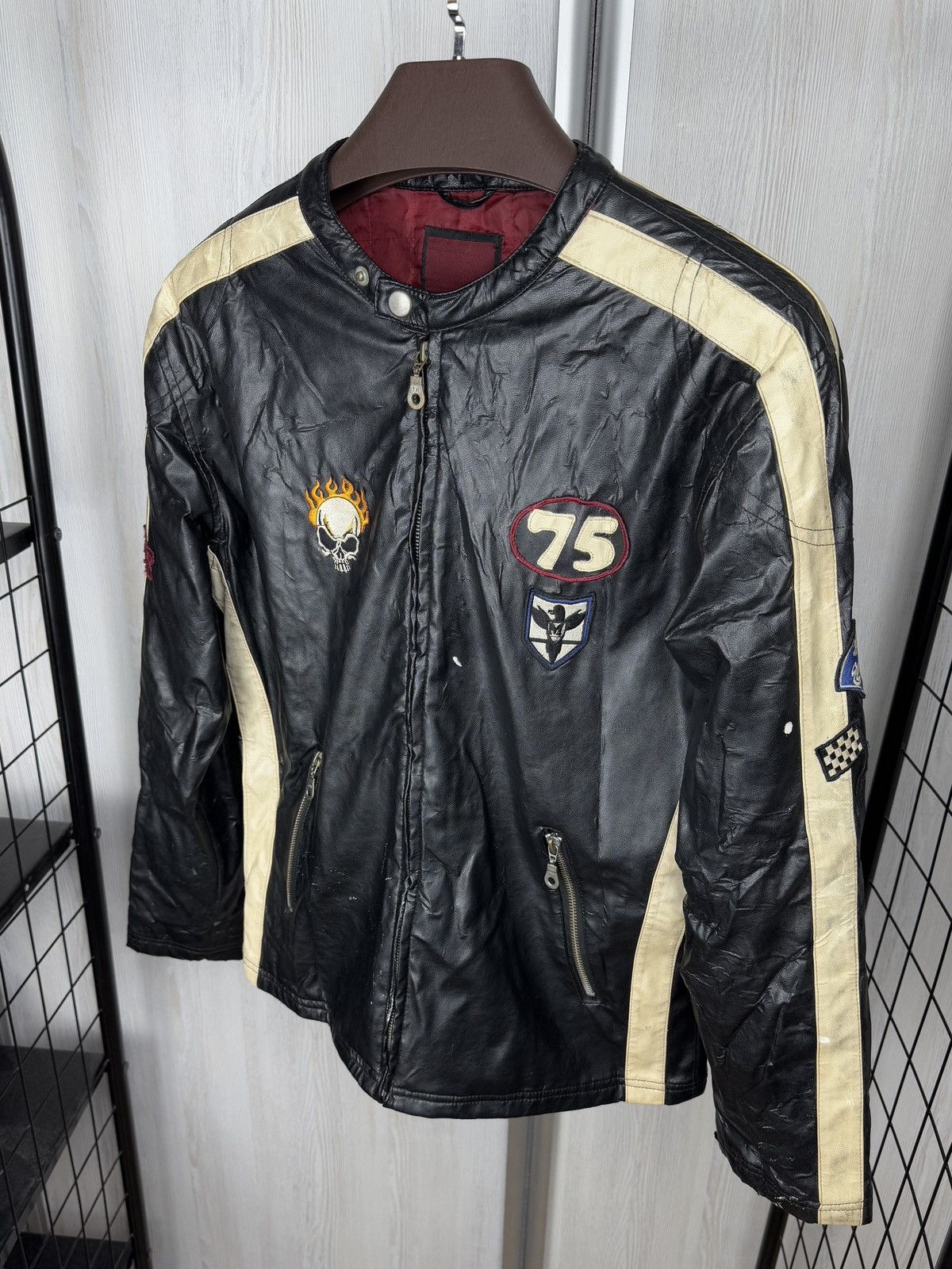 Other Y2k Vintage Moto Racing Black Vinyl Faux Leather Jacket Sz S Size US S / EU 44-46 / 1 - 6 Thumbnail