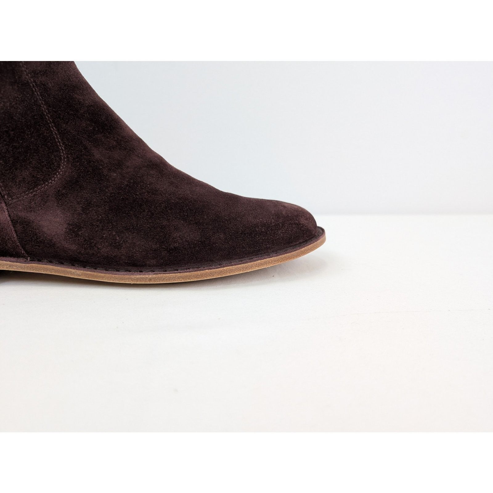 Bottega Veneta o1rshd1 Chelsea Boots in Burgundy Suede Size US 8.5 / EU 41-42 - 4 Thumbnail