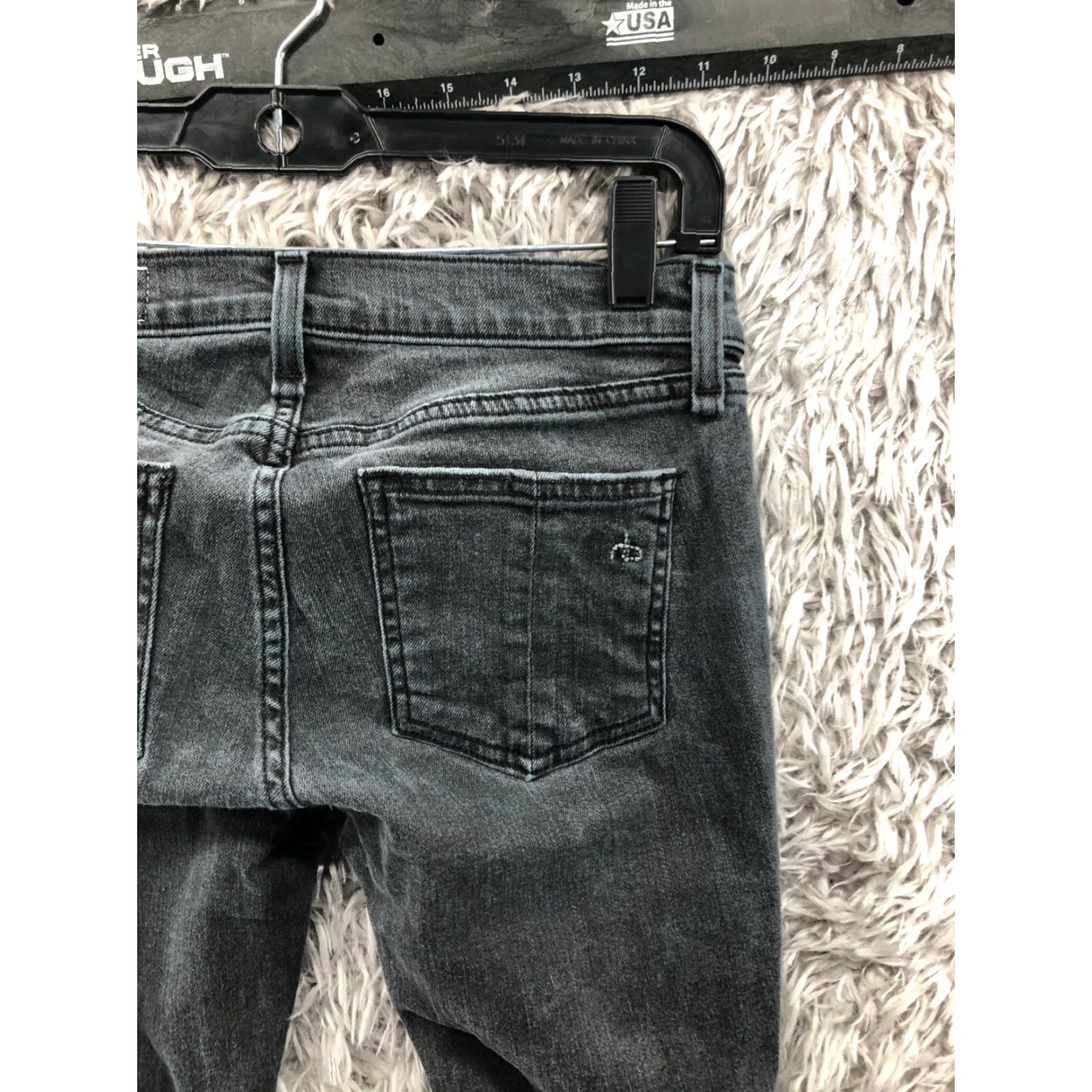 Rag & Bone Rag & Bone Jeans Skinny 27 Womens Low Rise Dark Gray Denim 5-Pocket Regular Rise Tight Fit Slim Size 27" / US 4 / IT 40 - 6 Thumbnail