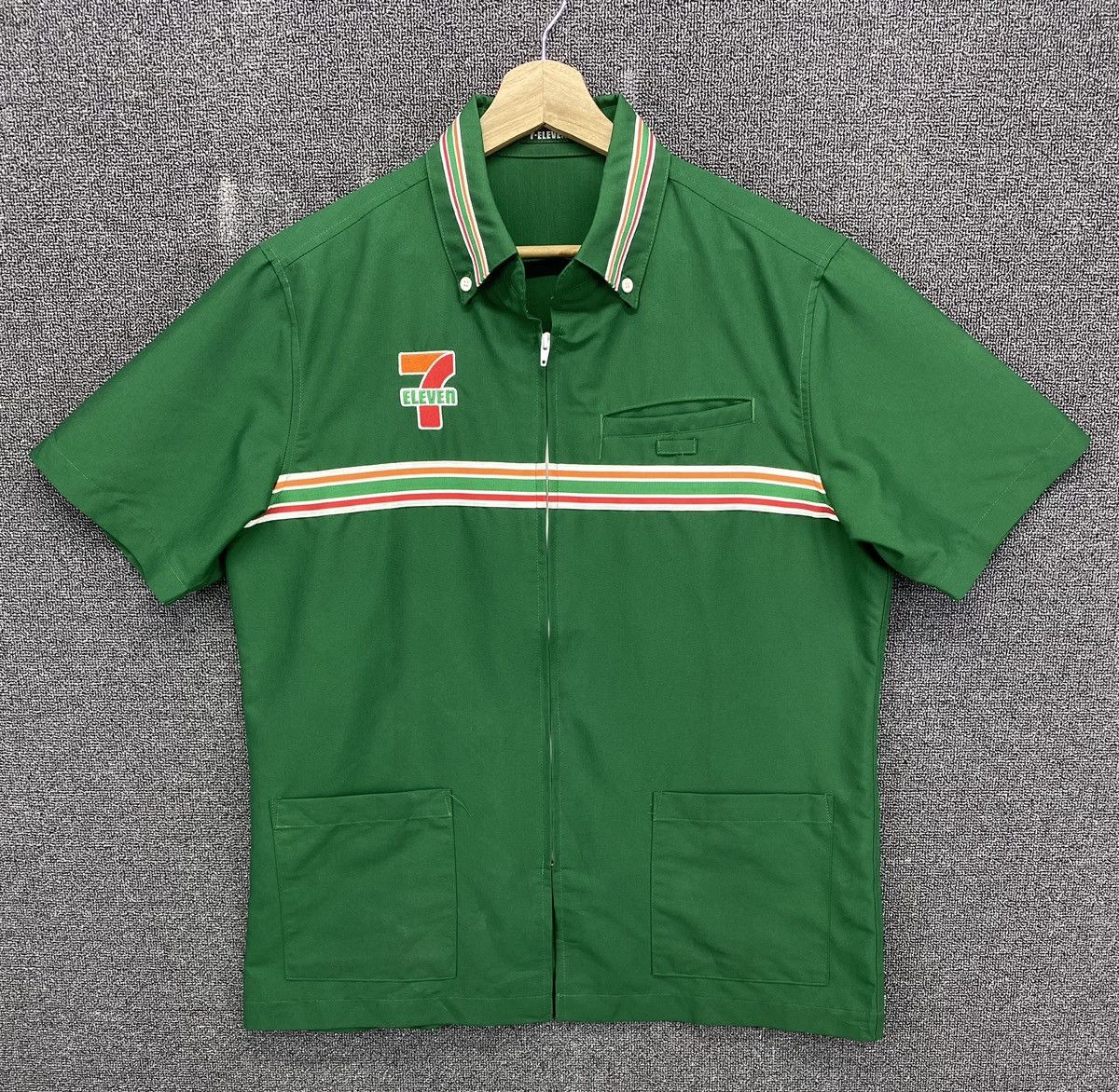 Japanese Brand Vintage 90's 7 ELEVEN Uniform Workwear Zip Up Jacket Size US L / EU 52-54 / 3 - 2 Thumbnail