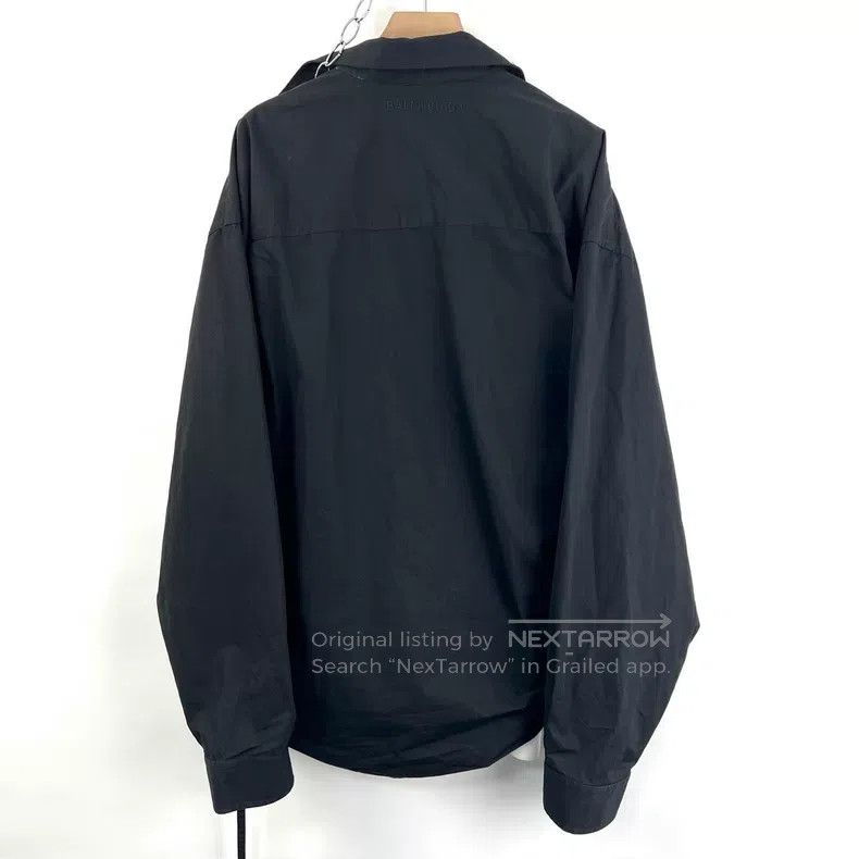 Balenciaga Balenciaga Irregular Embroidery Logo Black Shirt Size XS / US 0-2 / IT 36-38 - 2 Thumbnail