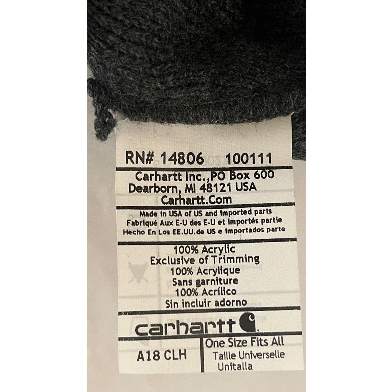 Carhartt Carhartt Men's A18 CLH Knit Cuffed Beanie - 100% Acrylic Size ONE SIZE - 7 Thumbnail