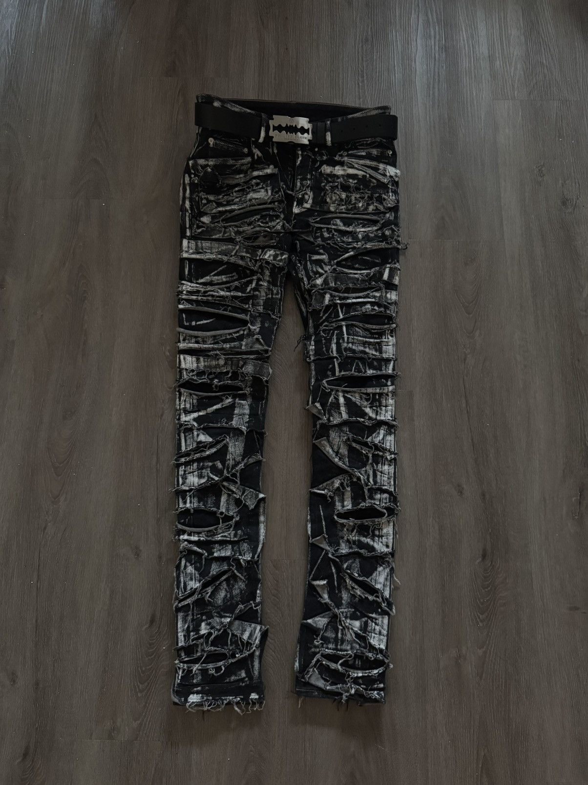 Rick Owens Drkshdw Rick Owens FW21 Destroyed Waxed Tyrone Size US 30 / EU 46 - 1 Thumbnail