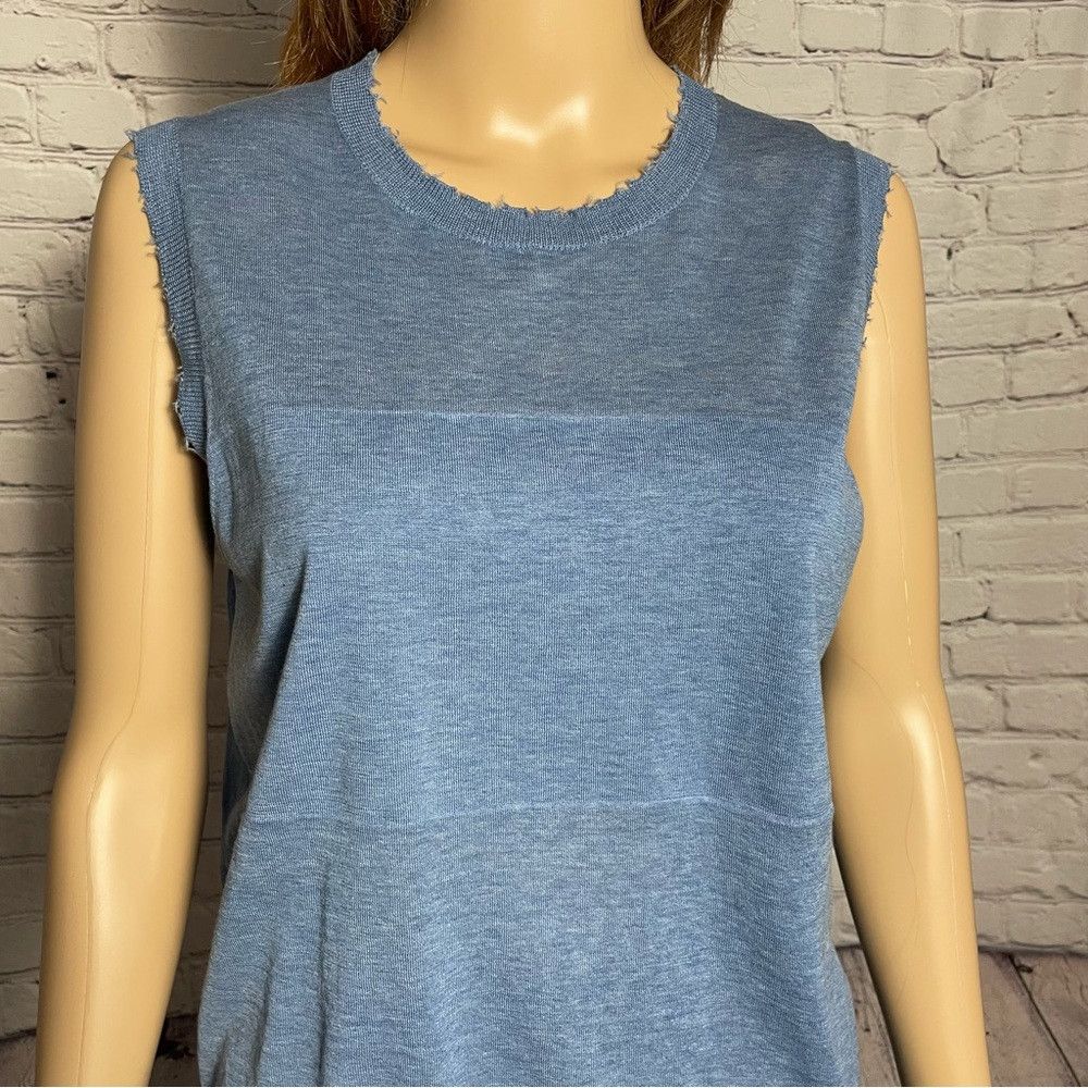 Autumn Cashmere NWT New Cotton By Autumn Cashmere Sleeveless Blue Top Size Size M / US 6-8 / IT 42-44 - 2 Thumbnail