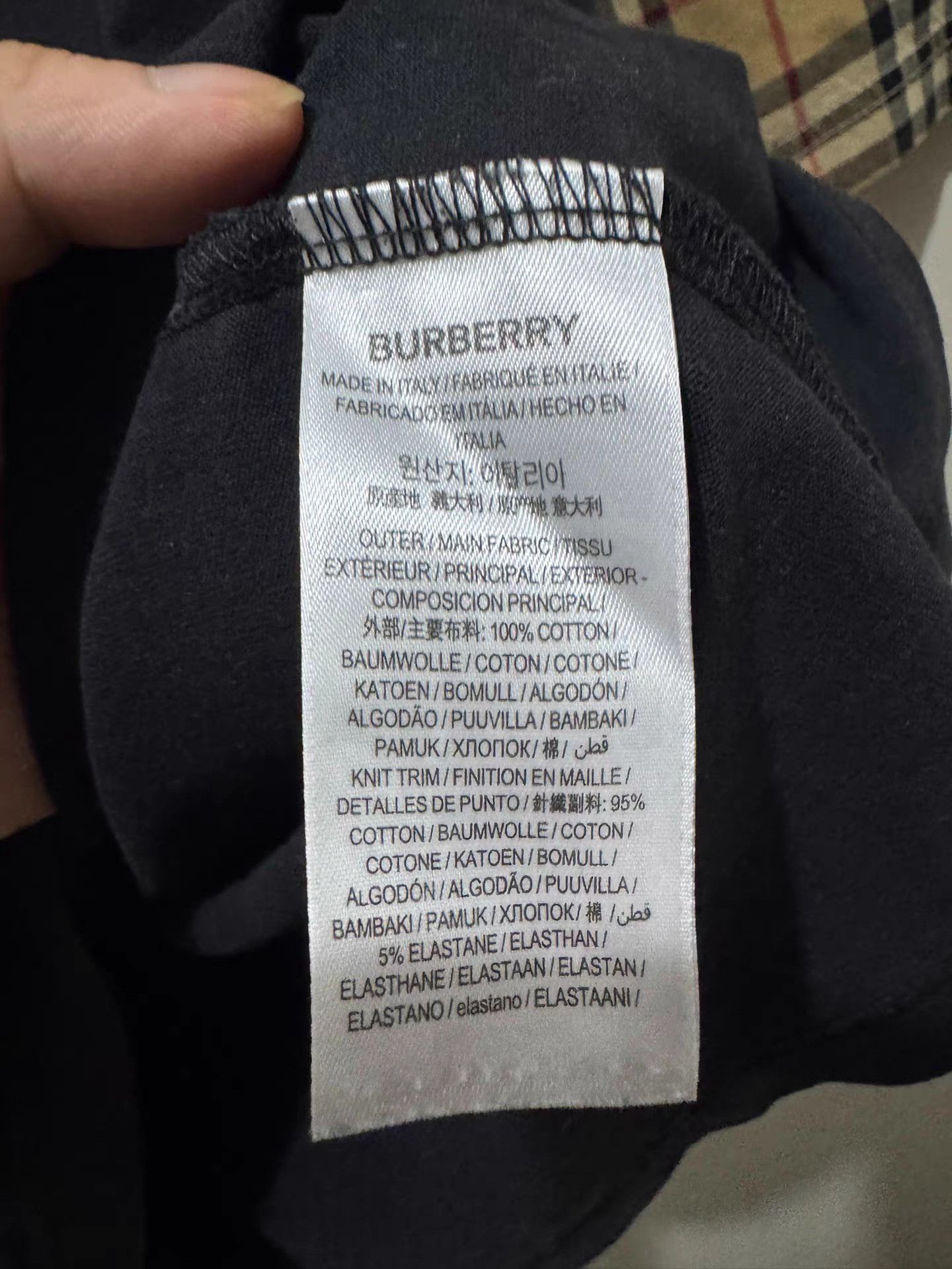Burberry Burberry Check Relaxed Crew Neck Tee K13 Size US M / EU 48-50 / 2 - 3 Thumbnail