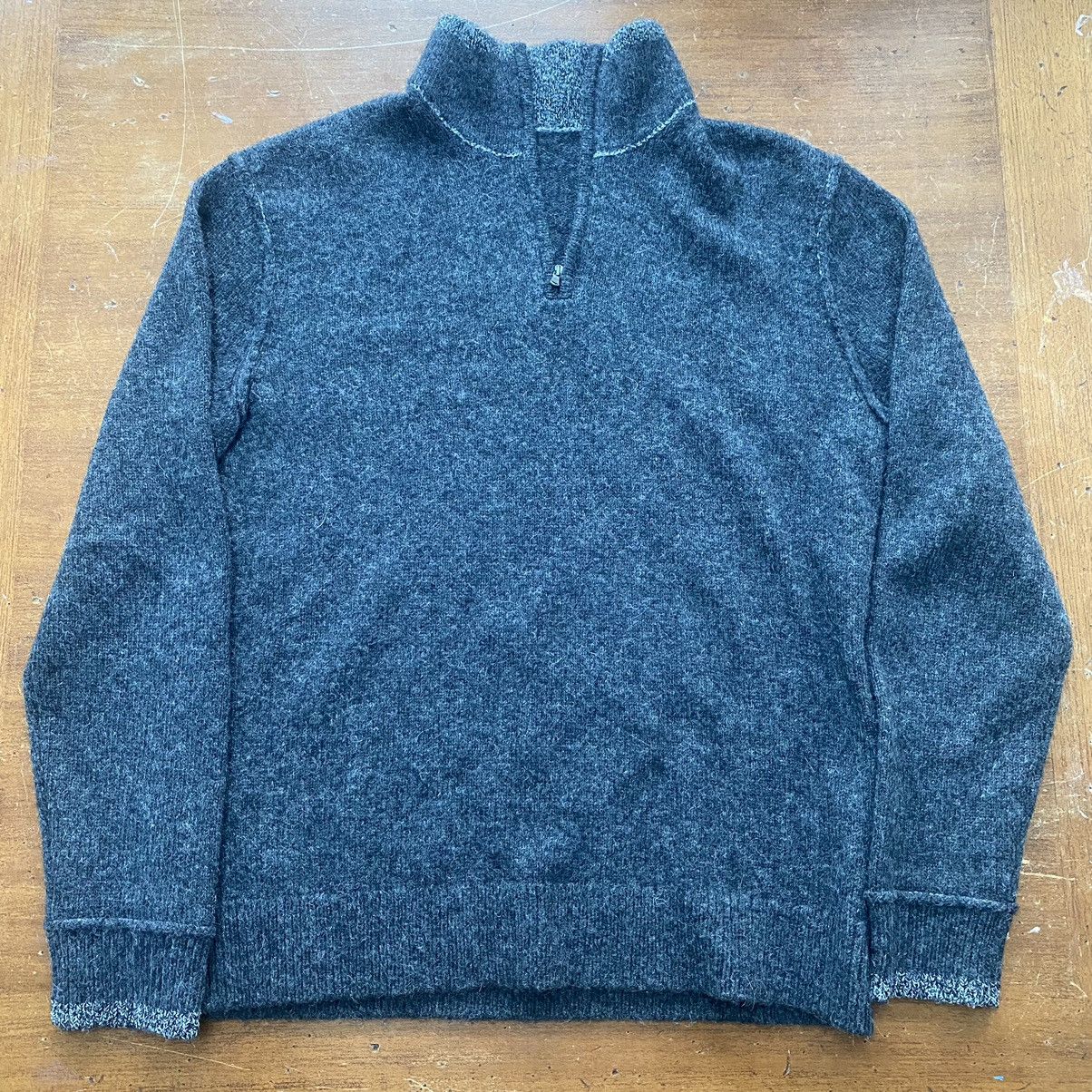 image of James Perse Wool Quarter Zip in Grey, Men's (Size Small)