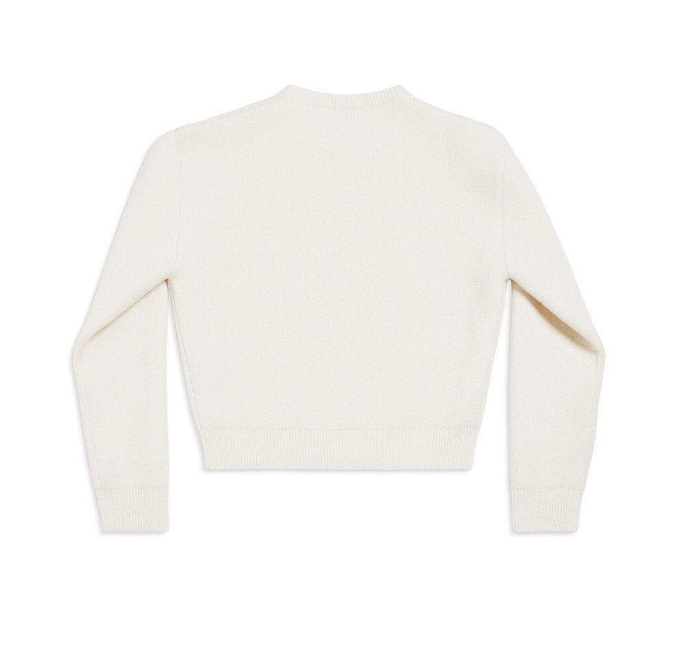 Balenciaga o1srvl11e1025 Sweater in White Size M / US 6-8 / IT 42-44 - 2 Thumbnail