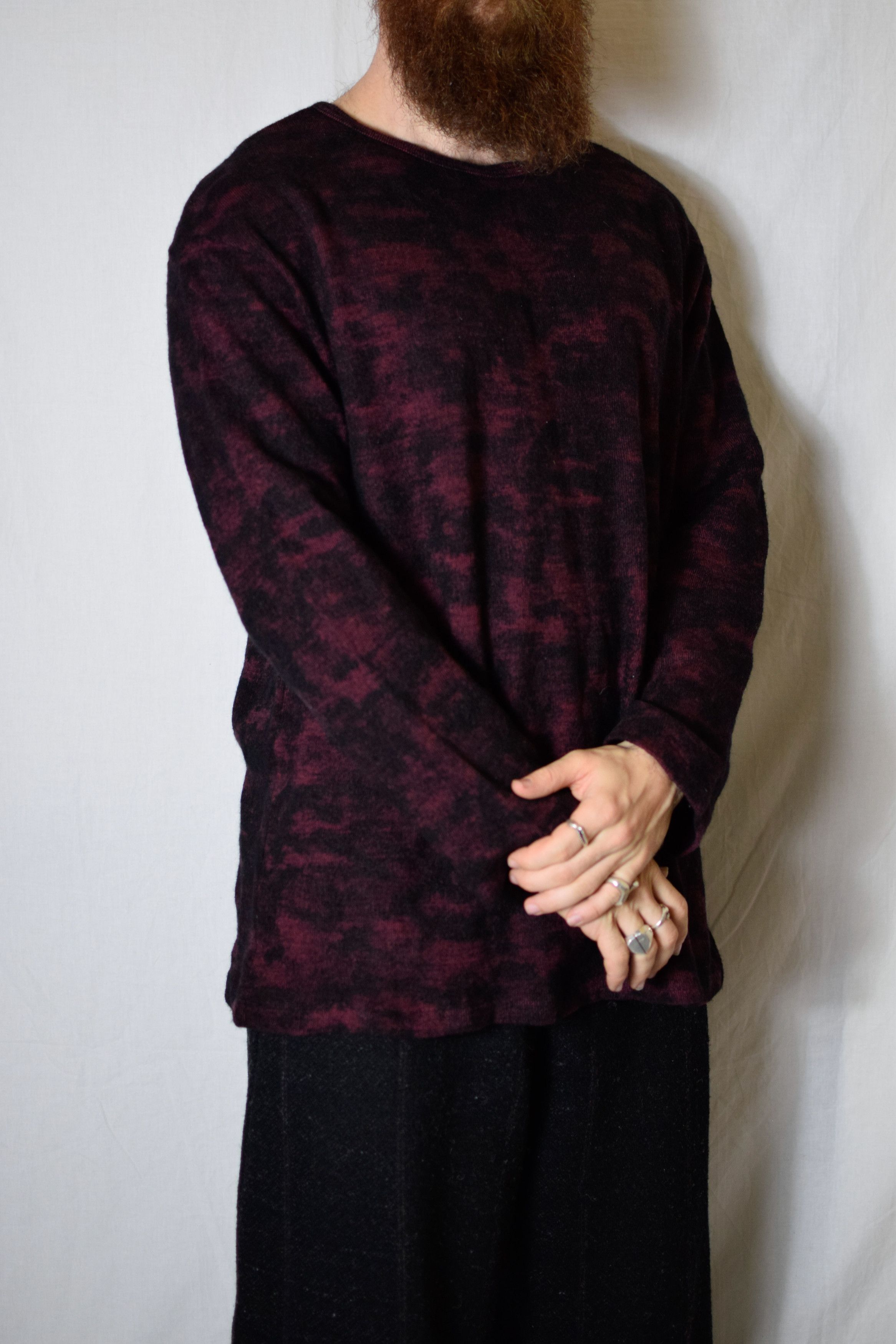 Yohji Yamamoto YYPH AW10 Sample Red Camo Knit - HC-T21-174 Size US L / EU 52-54 / 3 - 1 Thumbnail