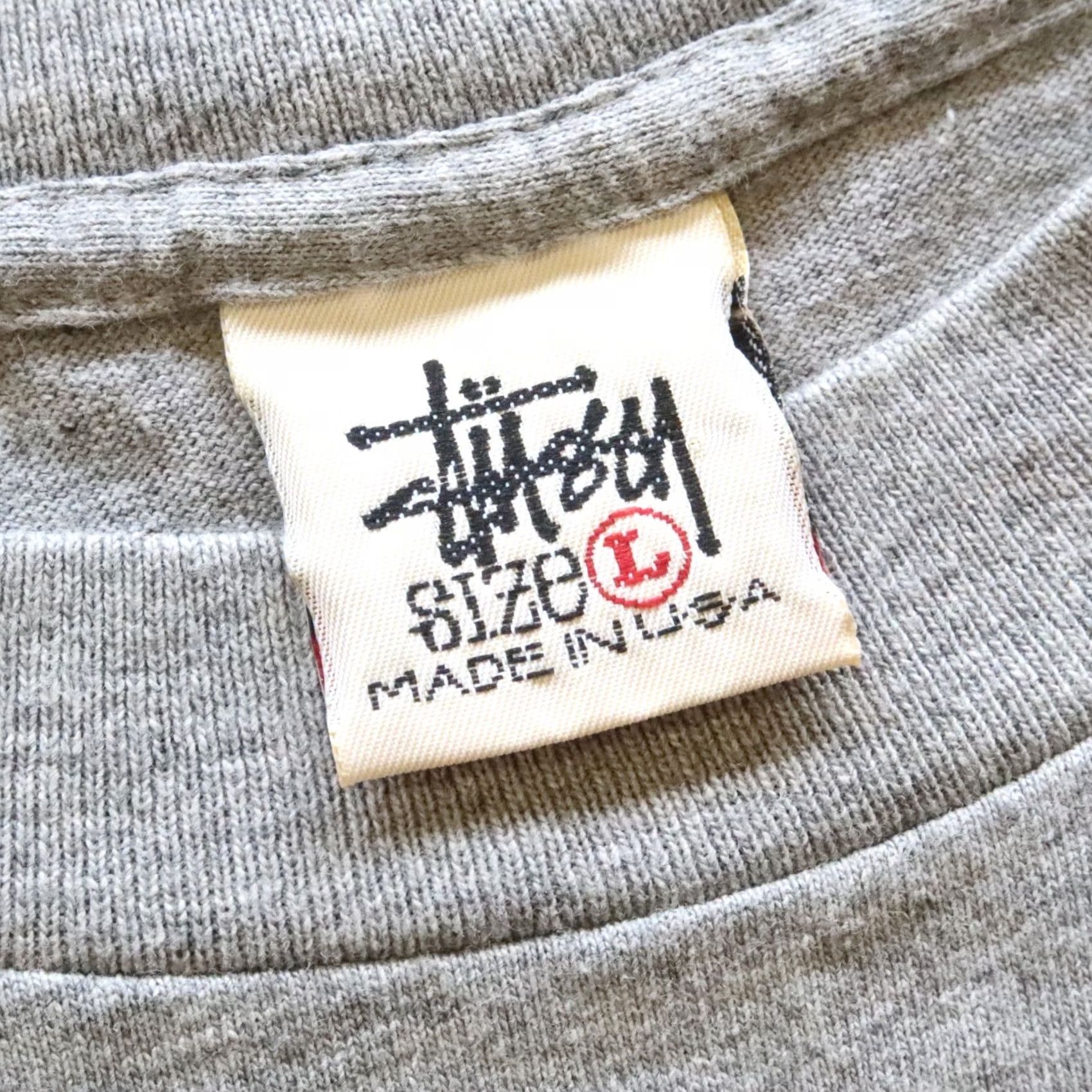 Logo 7 Vintage Stussy S Logo Tee - Size L - Gray - T Shirt - Men - 90s - Single Stitch Size US L / EU 52-54 / 3 - 7 Thumbnail