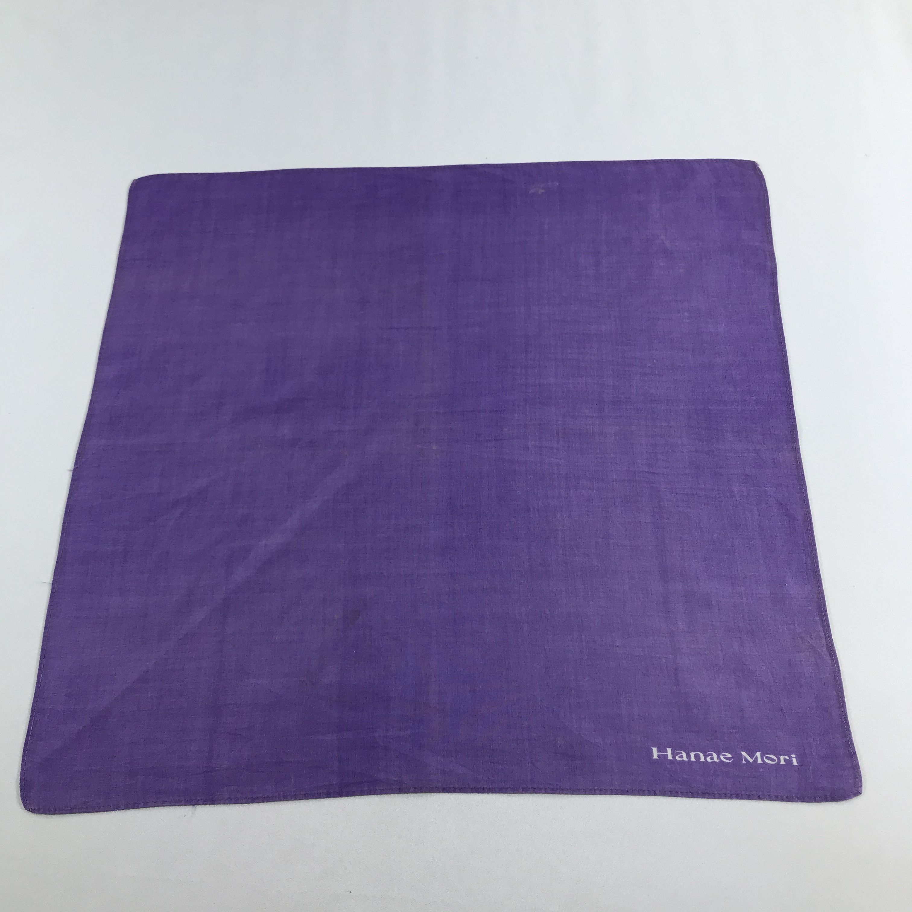 Hanae Mori Purple Handkerchief Neckerchief Bandana H941