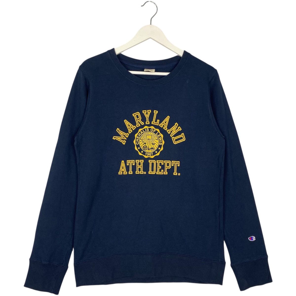 Vintage Vintage Champion Maryland Sweatshirt Crewneck Navy Blue Sz L Size US L / EU 52-54 / 3 - 1 Thumbnail