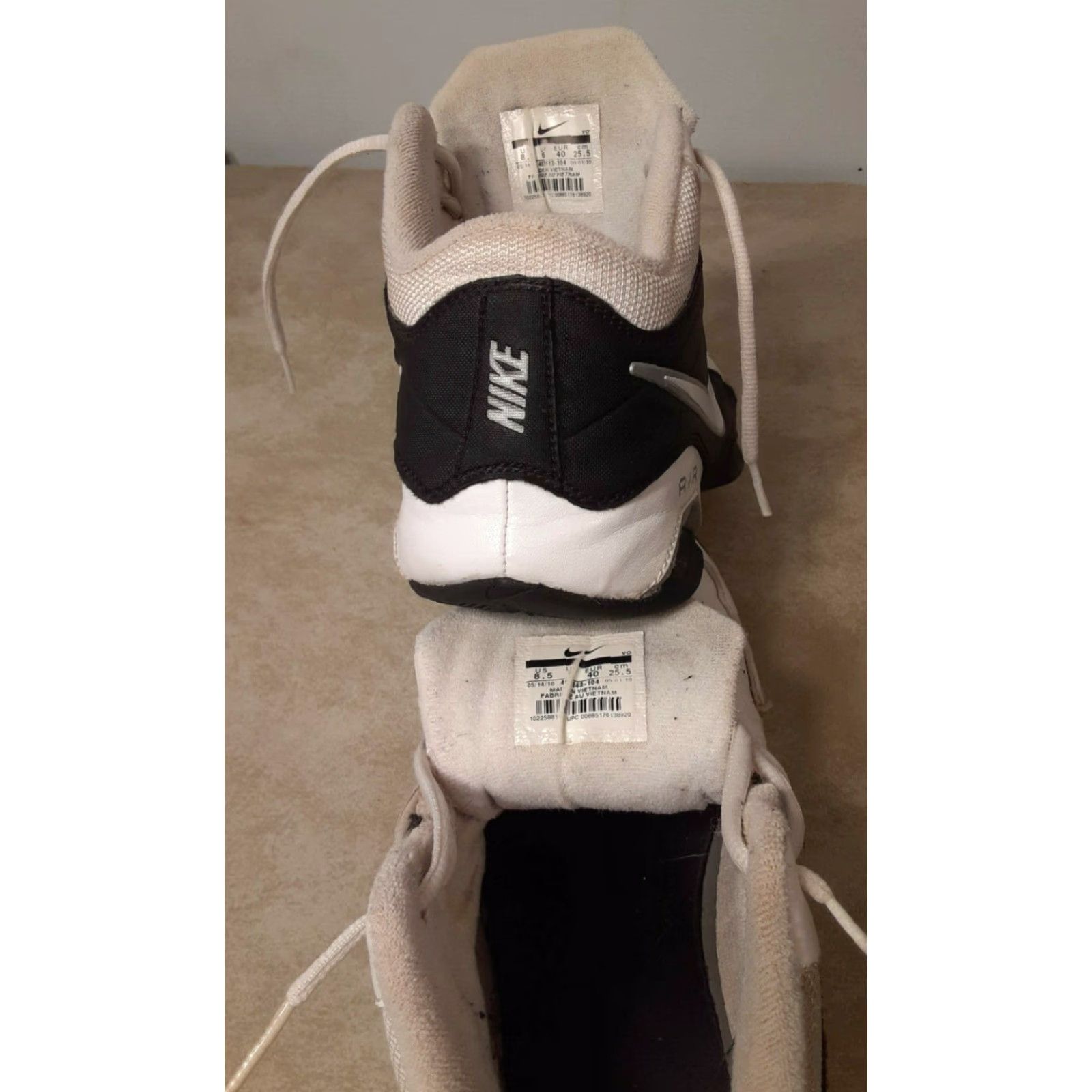 Nike VINTAGE Nike Air Visi Pro Basketball Shoes White-Black 8.5 Mens Size US 8.5 Nike Air Visi Pro Size US 6 / EU 39 - 2 Thumbnail