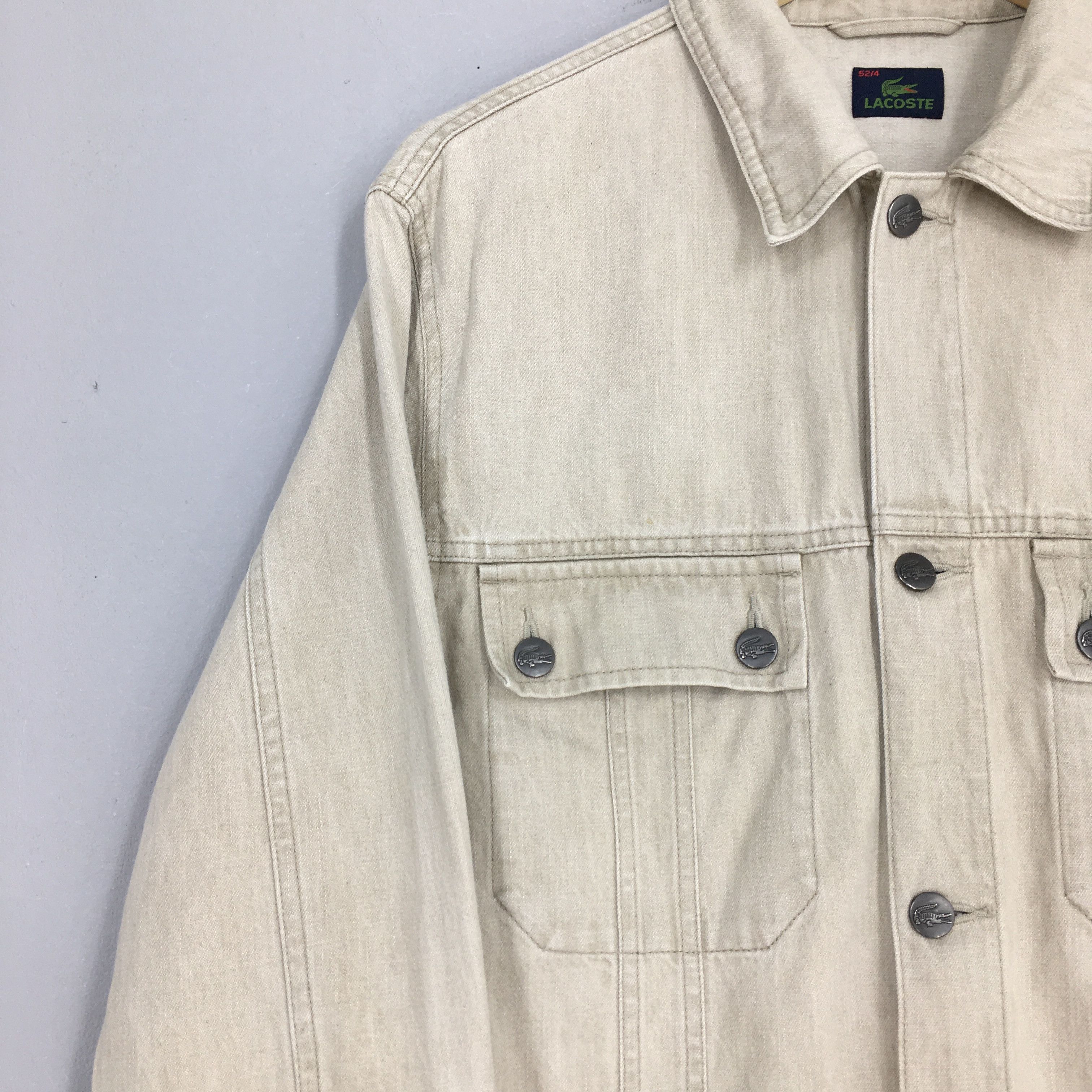 Lacoste Vintage 90's Lacoste Denim Worker Jacket Medium Size US M / EU 48-50 / 2 - 2 Thumbnail