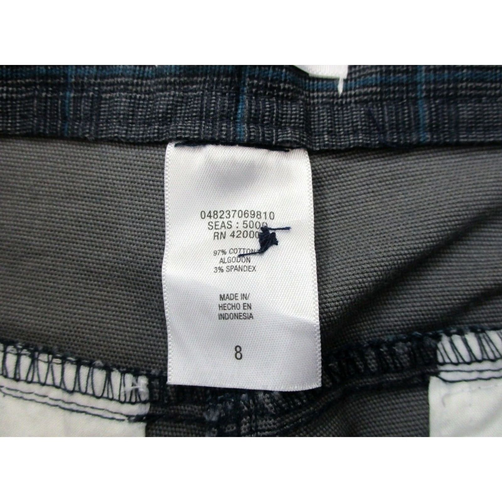 Basic Editions BASIC EDITIONS Pants Women Size 8 Classic Fit Navy Plaid Trouser Size 30" / US 8 / IT 44 - 4 Thumbnail