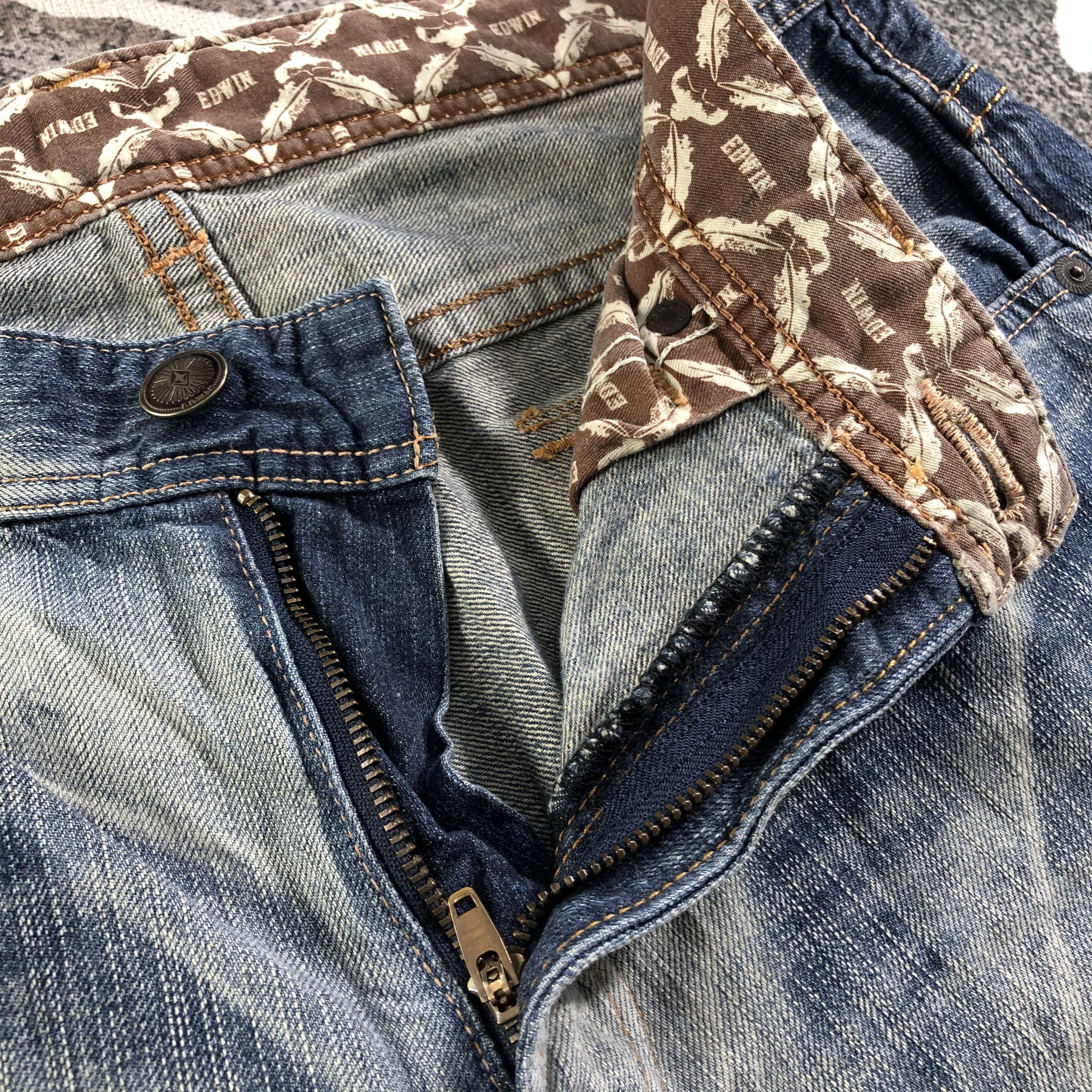 Edwin Edwin XV Jeans Distress Flare Denim KJ2704 Size US 34 / EU 50 - 8 Thumbnail