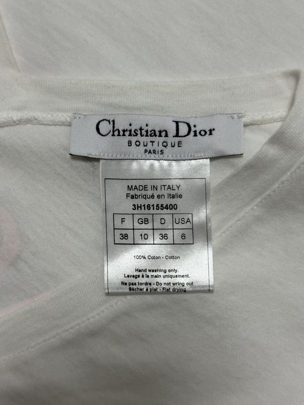 Dior CHRISTIAN DIOR F/W 2003 "J'ADORE DIOR" V-neck T-Shirt Size S / US 4 / IT 40 - 6 Thumbnail