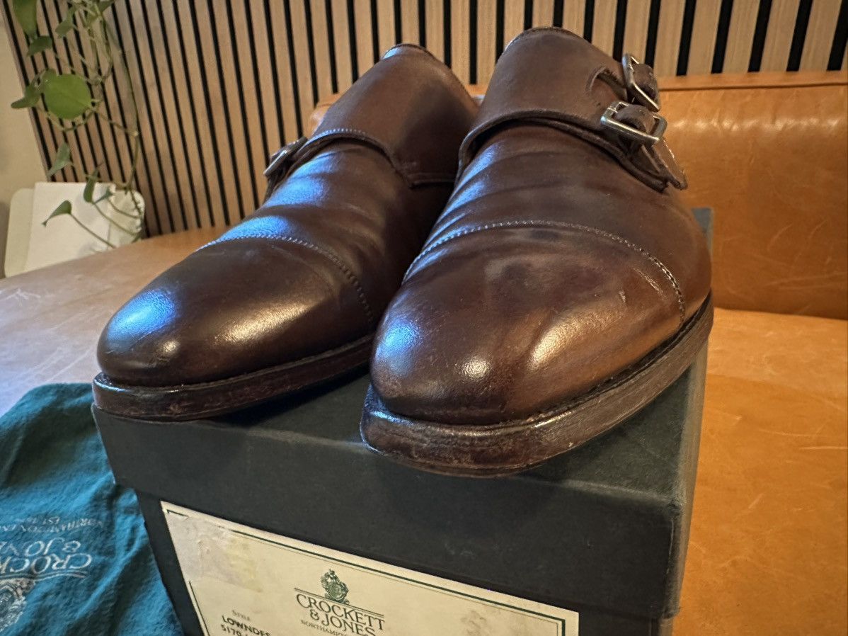 Crockett & Jones Crockett & Jones Lowndes Double Monk Dark Brown Calf 8.5US Size US 8.5 / EU 41-42 - 5 Thumbnail