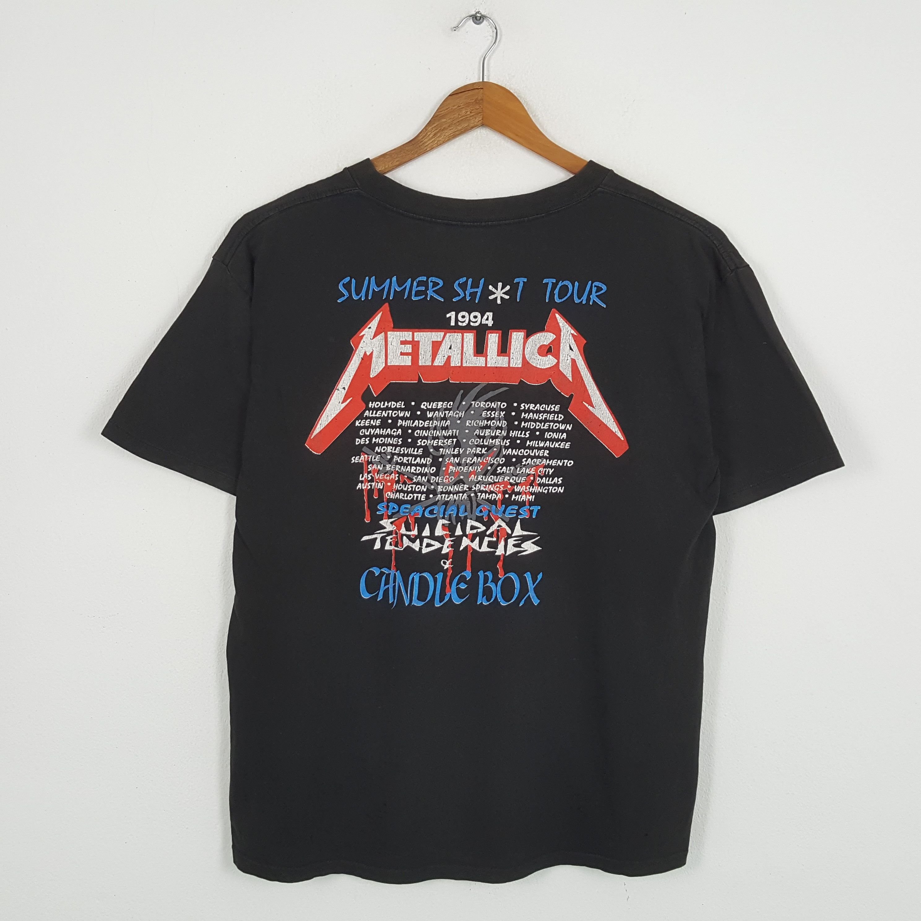 Band Tees × Metallica × Vintage Vintage 90s METALLICA American Heavy Metal Band Pushead Tees Size US XXL / EU 58 / 5 - 3 Thumbnail
