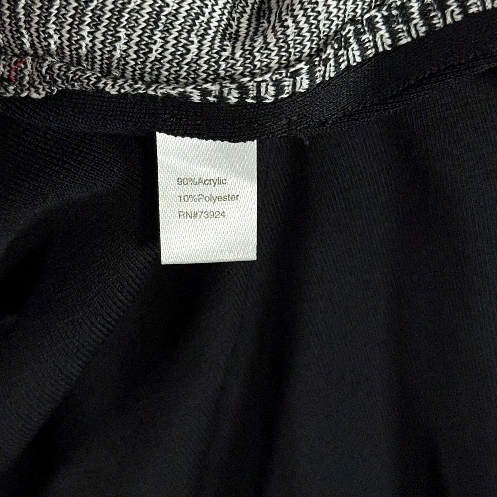 Vintage VINTAGE: Ming Wang Jacket Womens Large Black Red Gray Geometric Open Front Knit Career Size L / US 10 / IT 46 - 4 Thumbnail