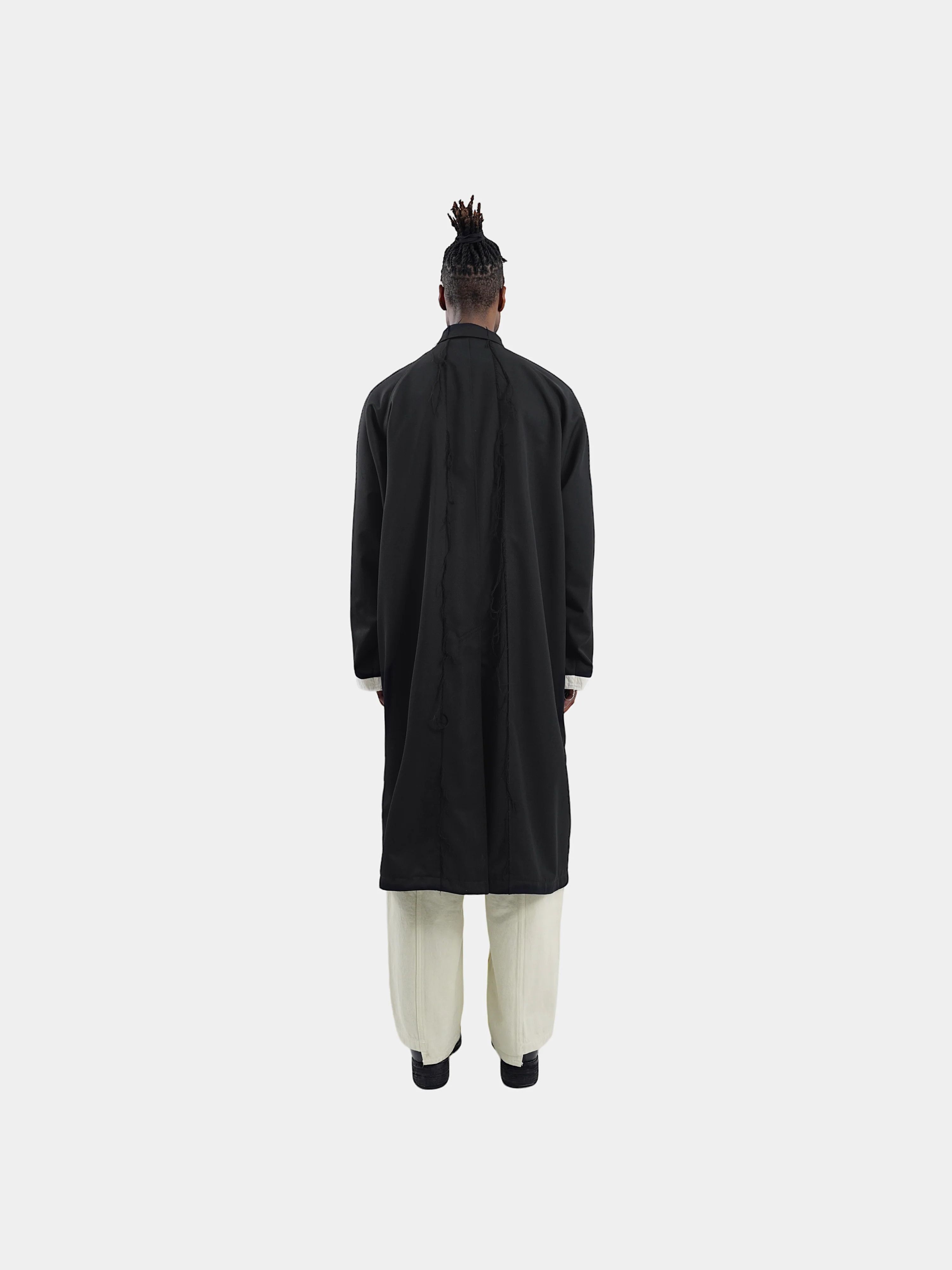 Vuja De 💚 Vuja De THE “LIEN” VIRGIN WOOL COAT IN MATTE BLACK Size US S / EU 44-46 / 1 - 5 Thumbnail