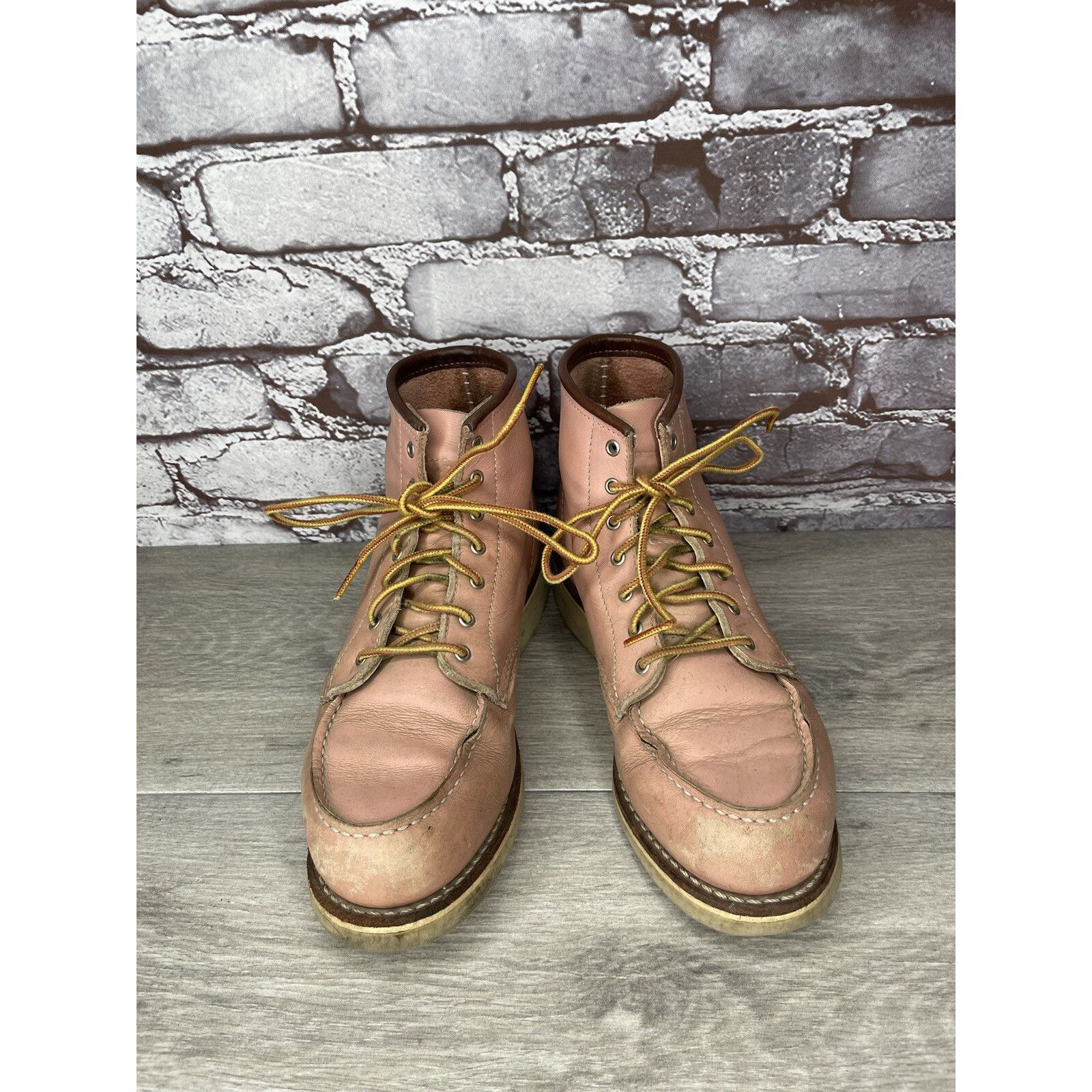 Red Wing Red Wing 3387 Rose Pink Leather Lace Up Work Boots Women's S Size US 8.5 / IT 38.5 - 2 Thumbnail