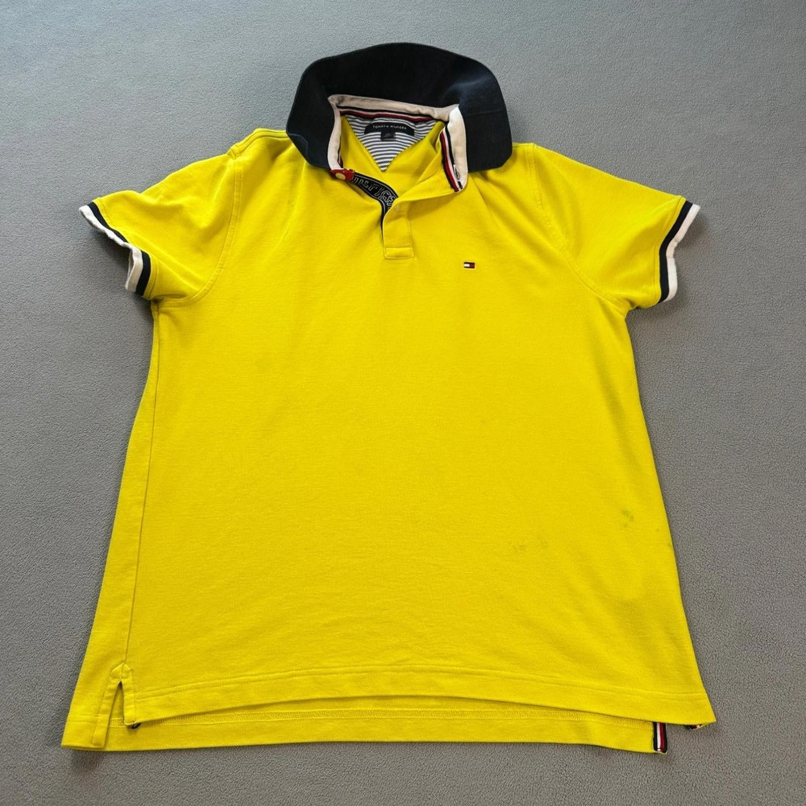 Tommy Hilfiger Tommy Hilfiger Polo Shirt L Mens Bright Yellow Short Sleeve Size US L / EU 52-54 / 3 - 1 Thumbnail