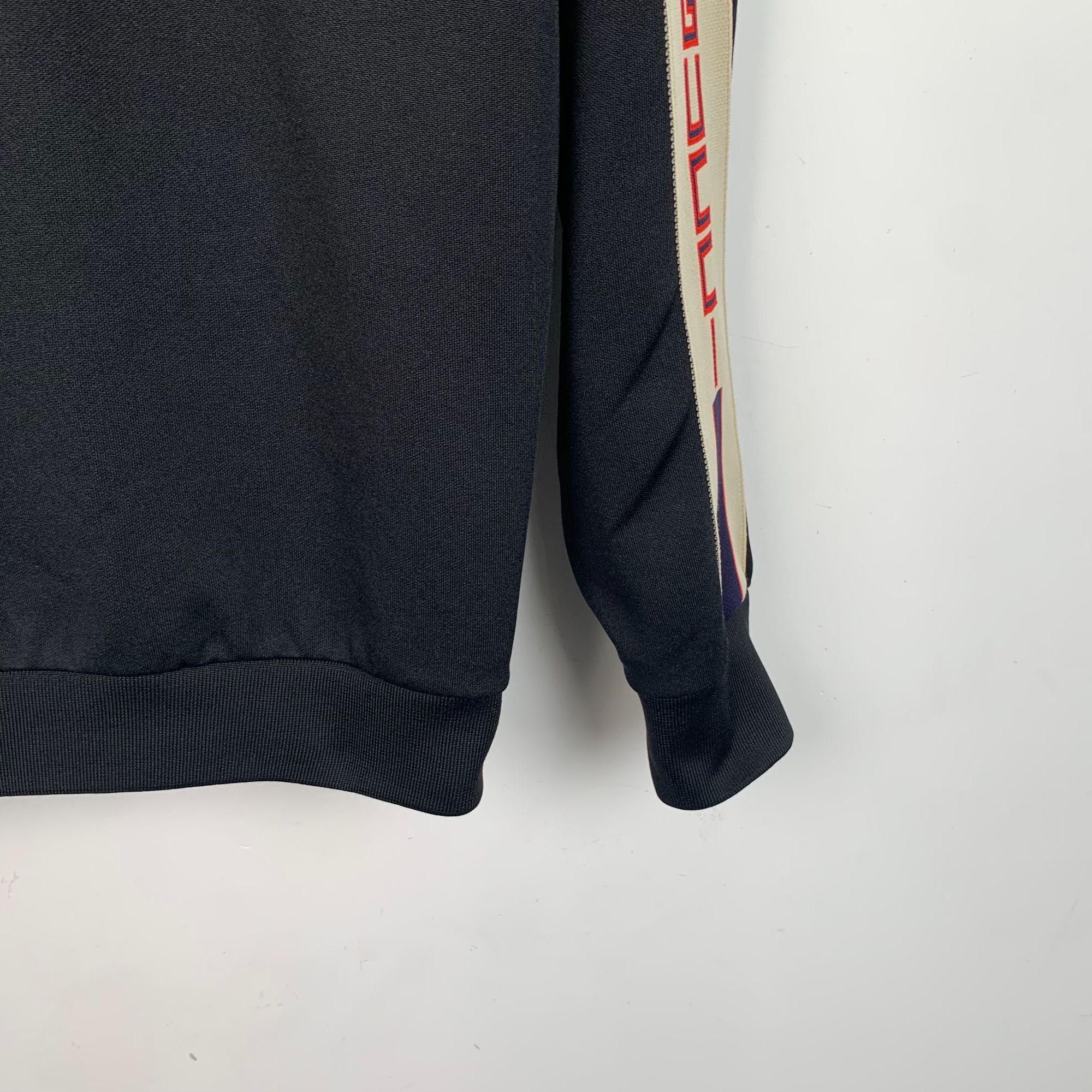 Gucci Gucci Black Cotton/Polyester Hoodie With Logo Tape Sleeves S Size XS / US 0-2 / IT 36-38 - 4 Thumbnail