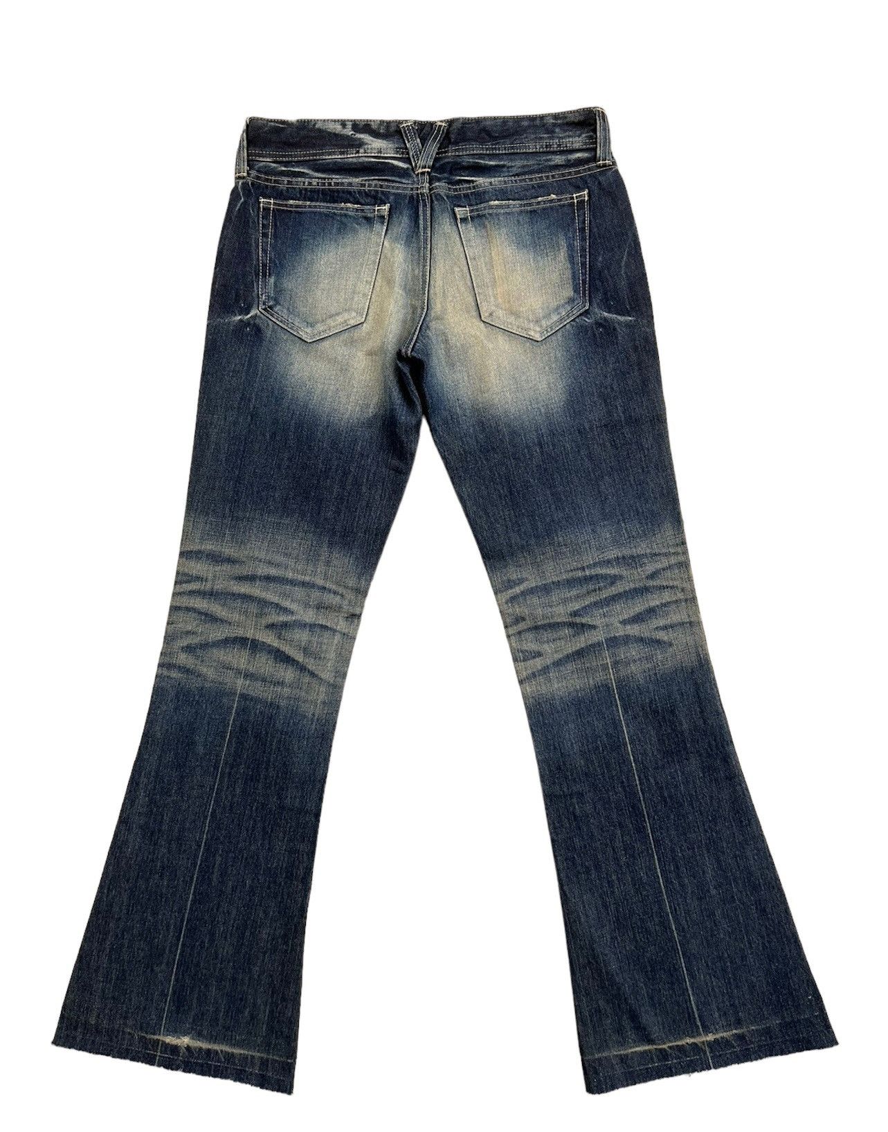 Vanquish Mud Claw Mark Vanquish Gold Japan Distress Denim Flare Jeans Size US 29 - 2 Thumbnail