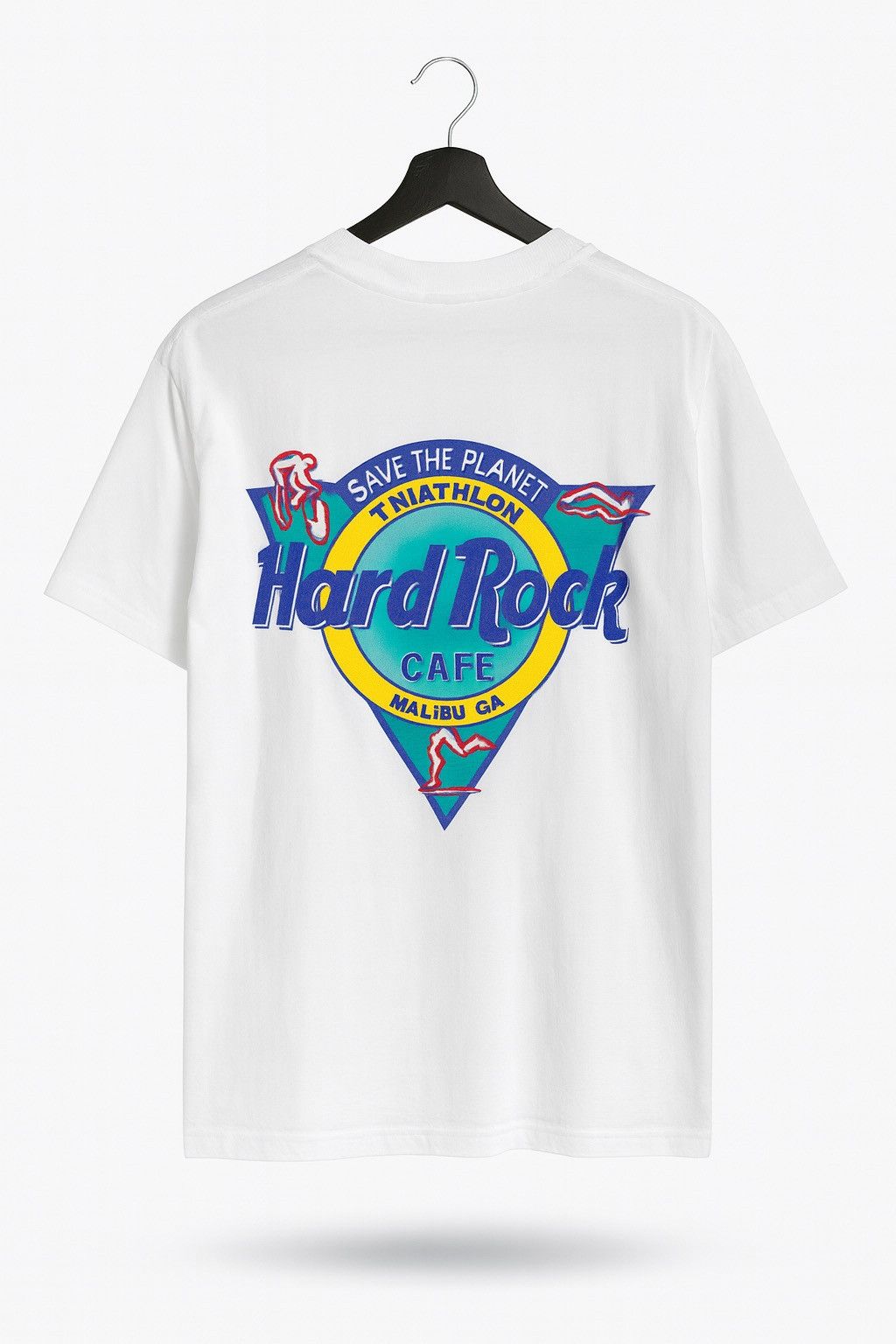 Hard Rock Cafe Vintage 90s Hard Rock Cafe Malibu Triathlon Save the Planet Size US M / EU 48-50 / 2 - 1 Thumbnail