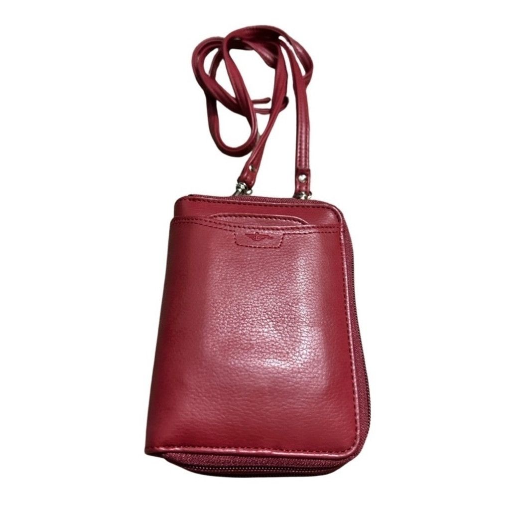 Dockers DOCKERS Genuine Leather Red Crossbody Bag. Size ONE SIZE - 14 Thumbnail