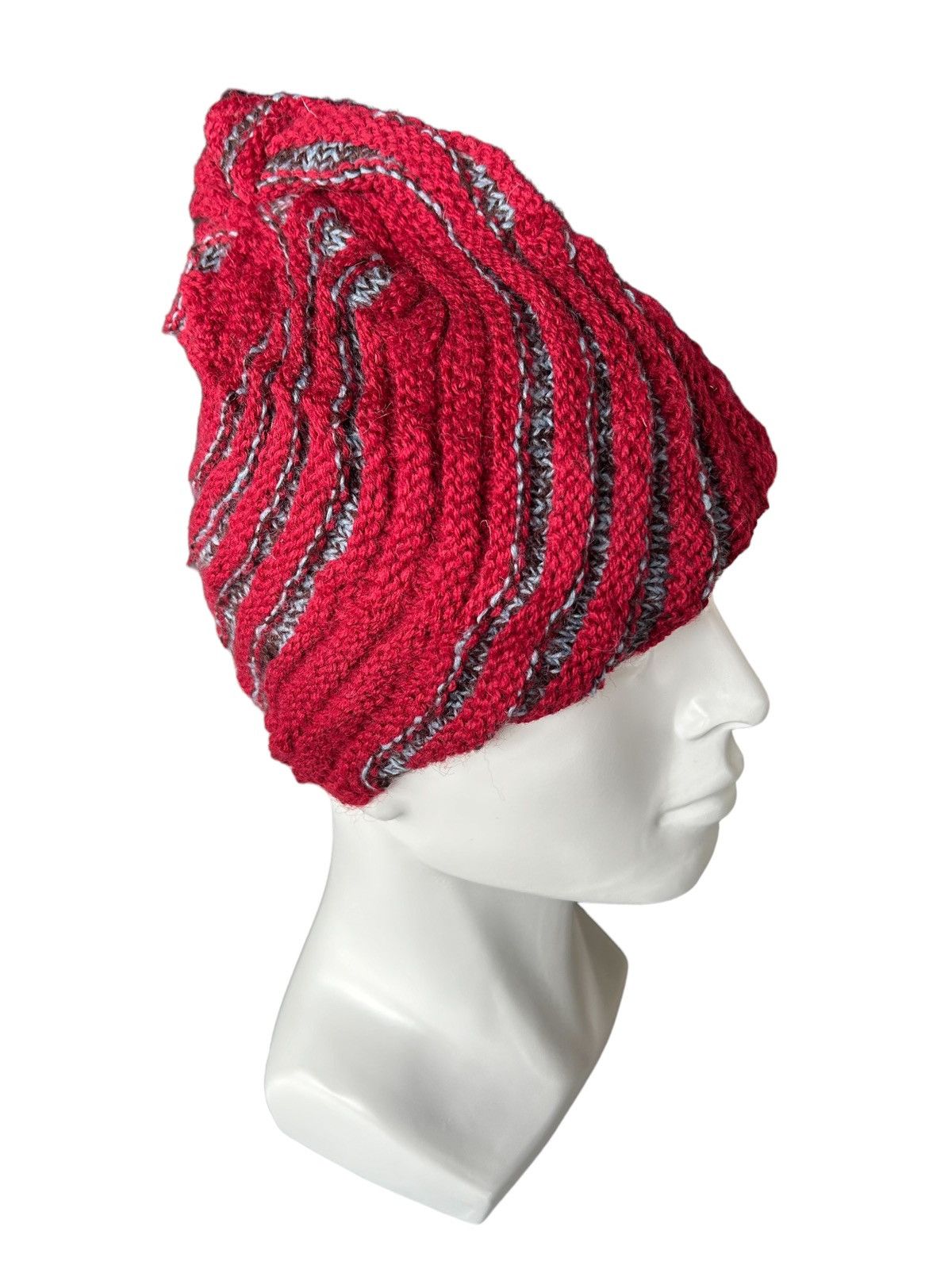 14th Addiction × Japanese Brand Crochet knitted Mohawk Design Handmade Beanie Hats Size ONE SIZE - 1 Thumbnail