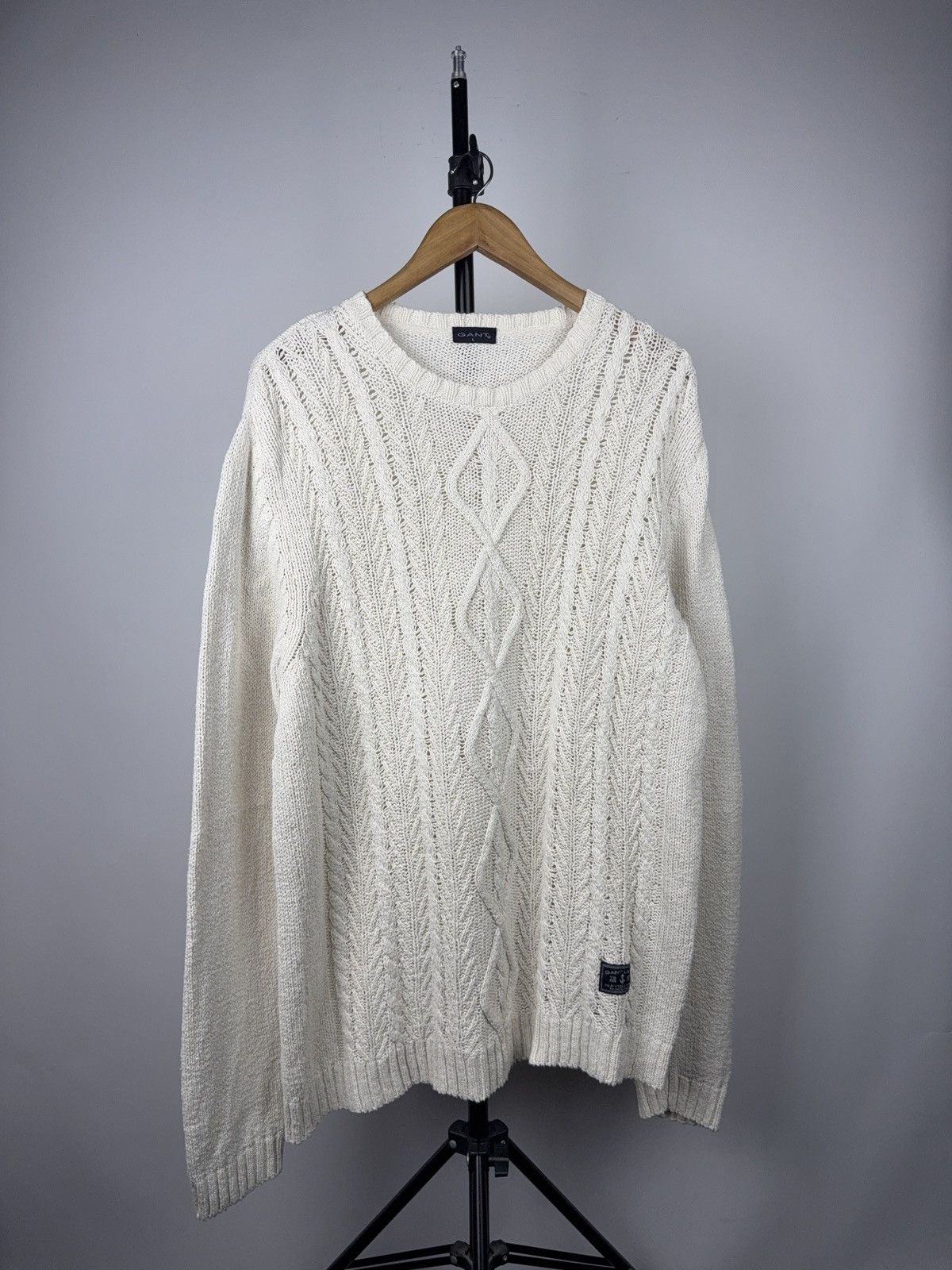 Gant Luxury GANT Italy Cable Knit Hemp Cotton Sweater Sailing L Size US L / EU 52-54 / 3 - 1 Thumbnail