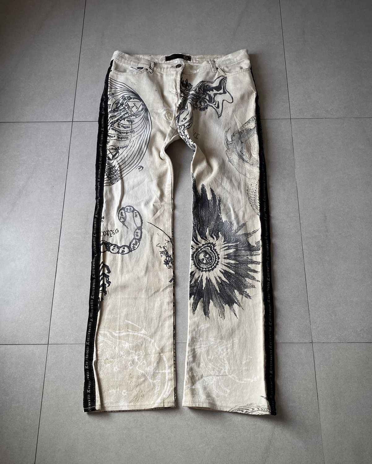 Just Cavalli Just Cavalli AW03 Astrology Stripe Pants Size US 35 - 3 Thumbnail