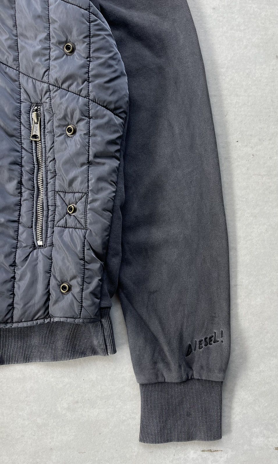 Diesel Black Gold DIESEL J-VESTER QUILTED COTTON-BLEND HOODED JACKET Size US L / EU 52-54 / 3 - 8 Thumbnail