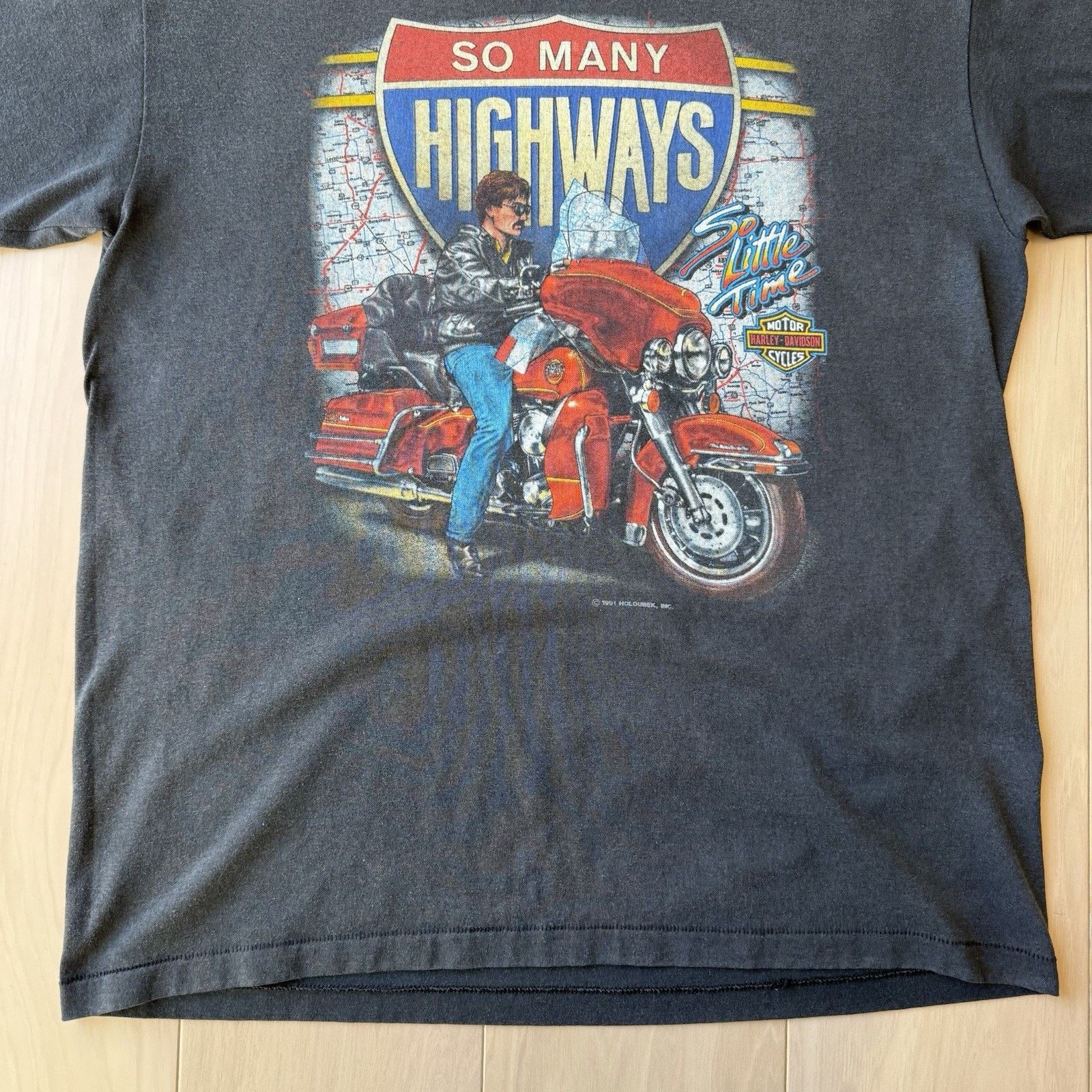 Harley Davidson × Vintage Vintage Harley Davidson Shirt XL Black 90s Biker So Many Size US XL / EU 56 / 4 - 4 Thumbnail