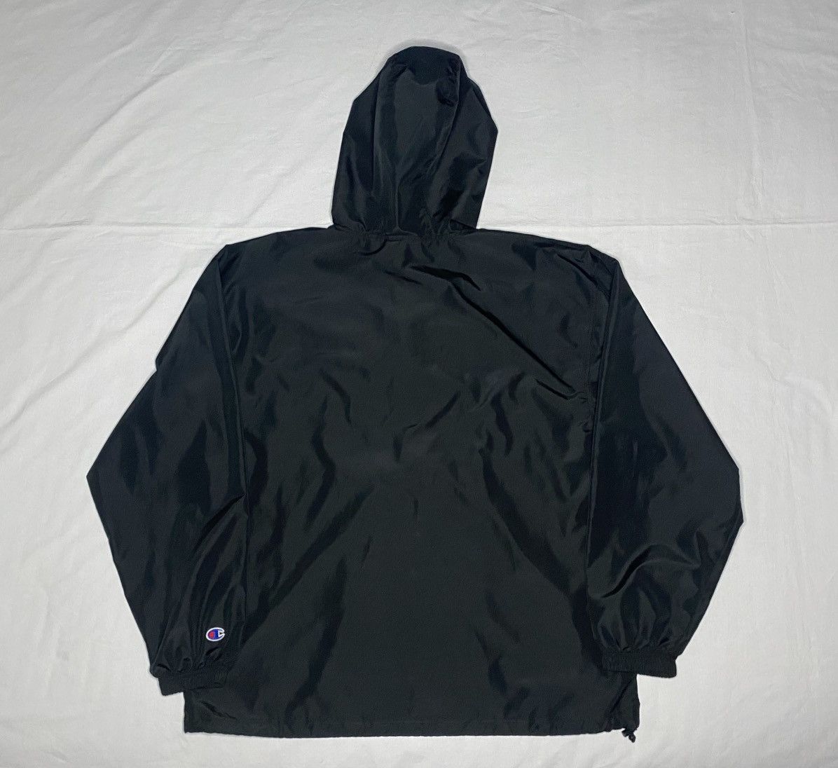 Champion Champion Hoodie L Black Logo Pullover Windbreaker 1/4 Zip Size US L / EU 52-54 / 3 - 4 Thumbnail