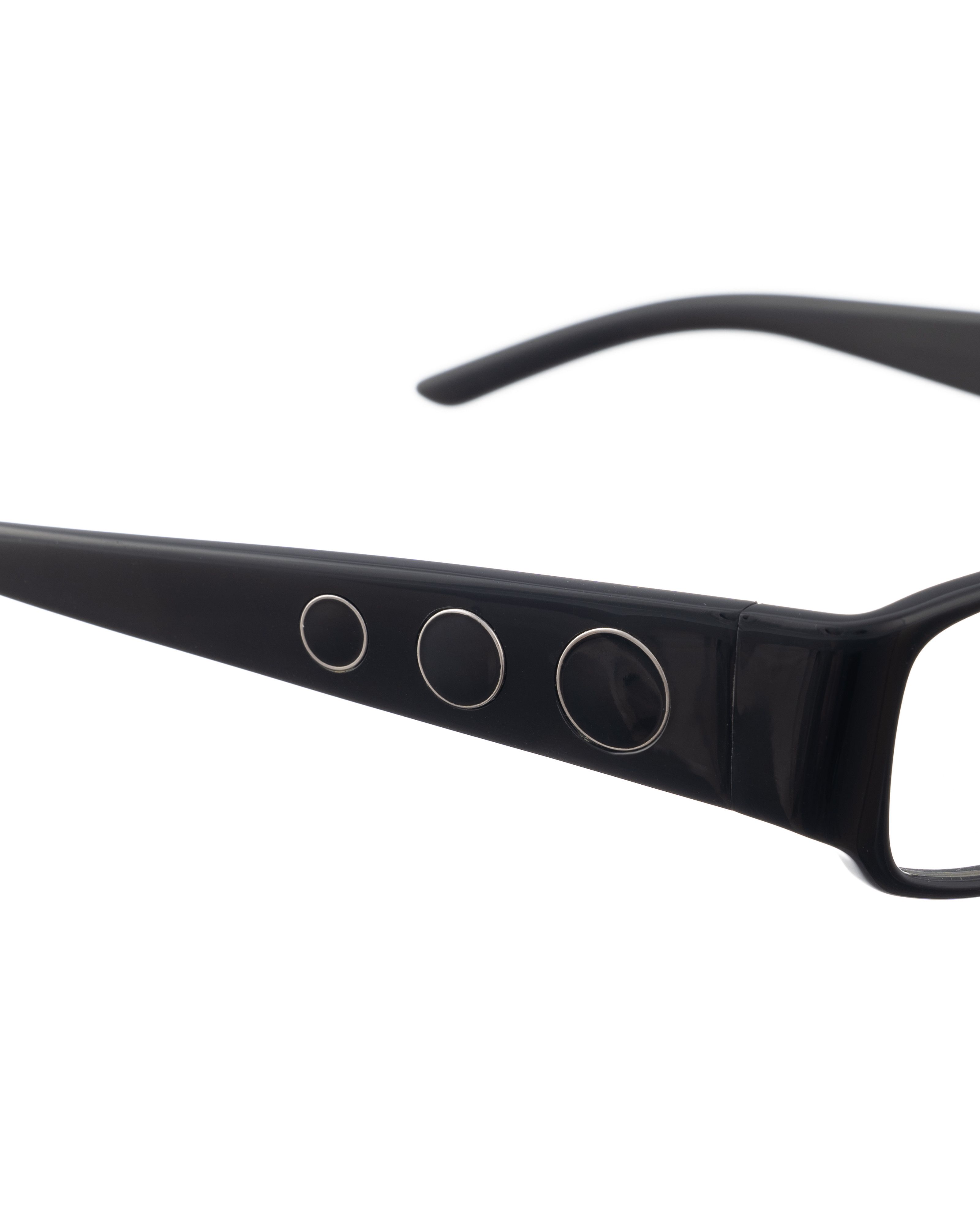 Diesel Diesel 00s Black Plastic Glasses with Circle Details Size ONE SIZE - 3 Thumbnail