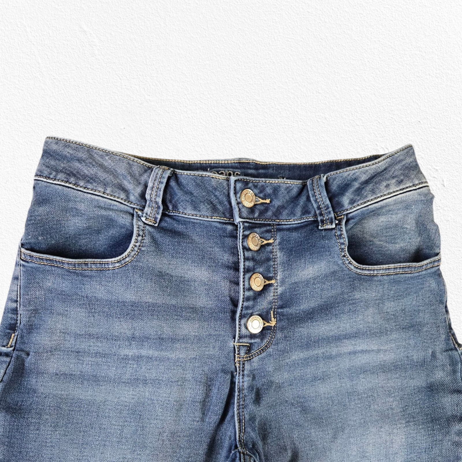 Other Medium Wash Button Fly High Rise Skinny Jeans Size 8 Short Size 30" / US 8 / IT 44 - 3 Thumbnail