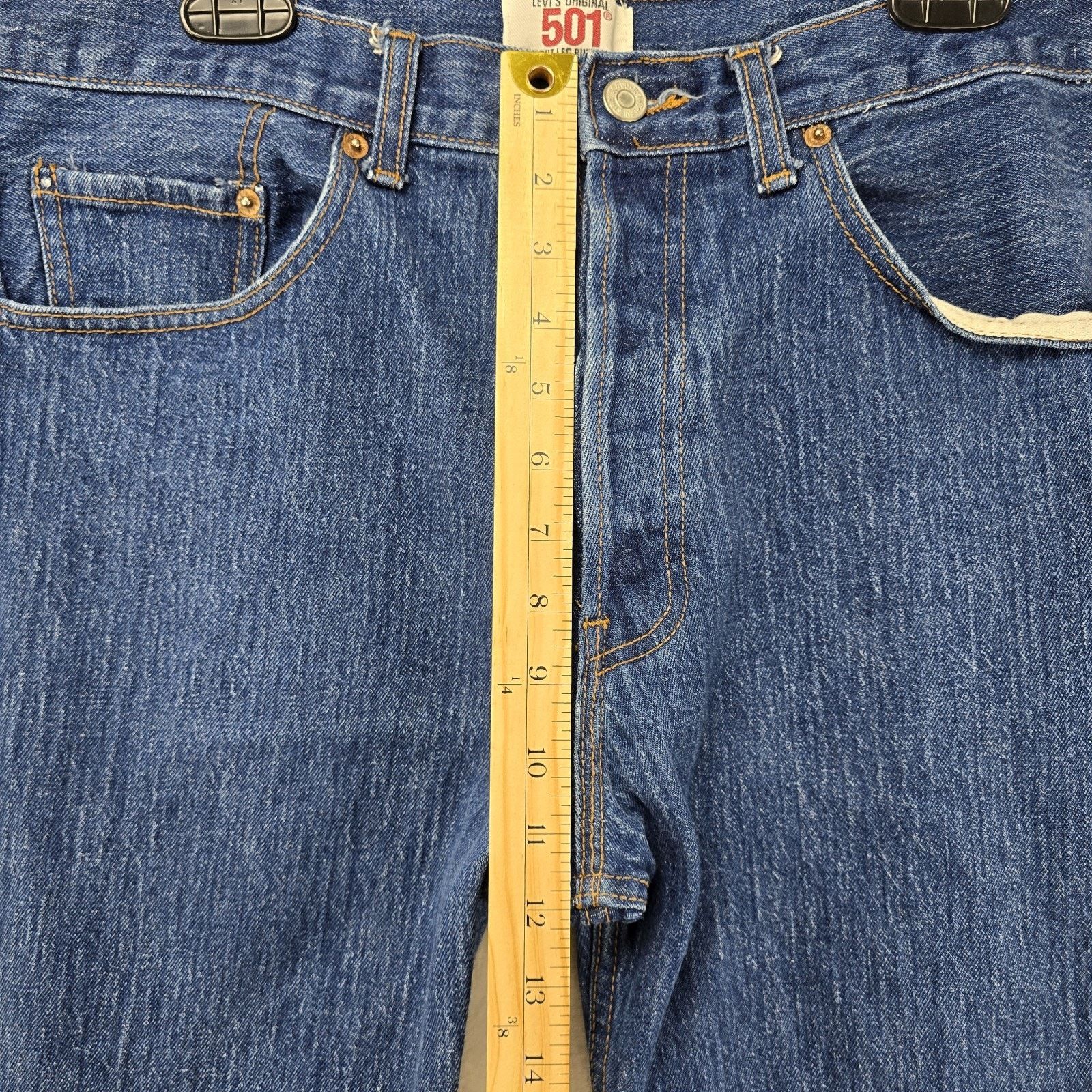 Levi's Vintage Levis 501 Jeans Mens 40x30 (Fits 36x27) Blue USA Y2K Size US 36 / EU 52 - 13 Thumbnail