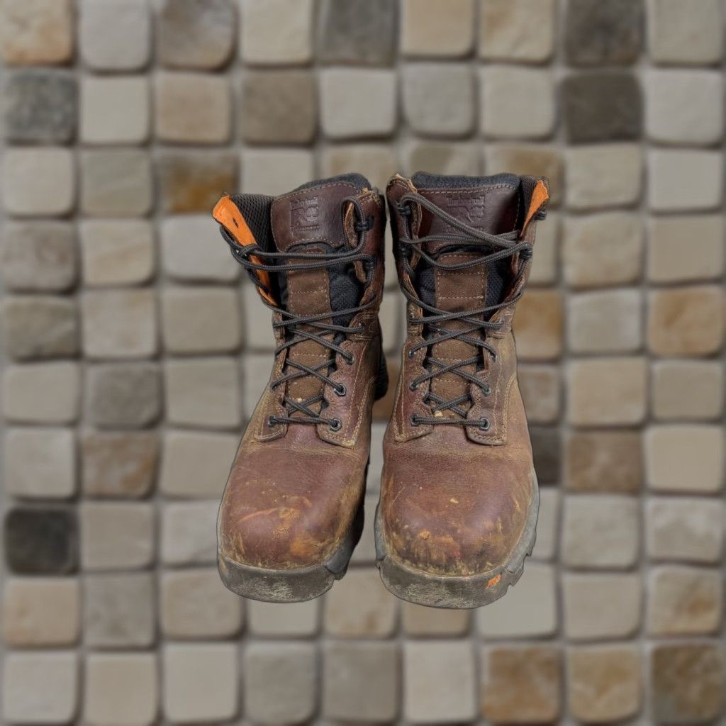 Timberland Timberland PRO Titan EV Boots Mens Size 11 XW Brown Work Boots, Leather, Composite Toe, Water Resistant, Slip Resistant, Electrical Hazard, 8" Model Size US 11 / EU 44 - 1 Thumbnail
